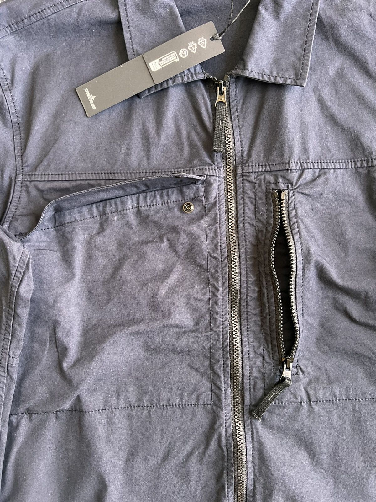 Stone Island XL Stone Island Overshirt Cotton Stretch Navy blu jacket zip Size US XL / EU 56 / 4 - 18 Thumbnail