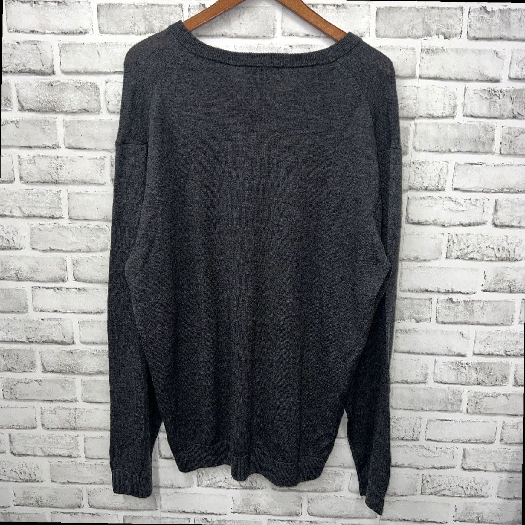 Hart Schaffner Marx Hart Schaffner Marx Gray Merino Wool Pullover Sweater Mens XLT Size US XL / EU 56 / 4 - 4 Thumbnail