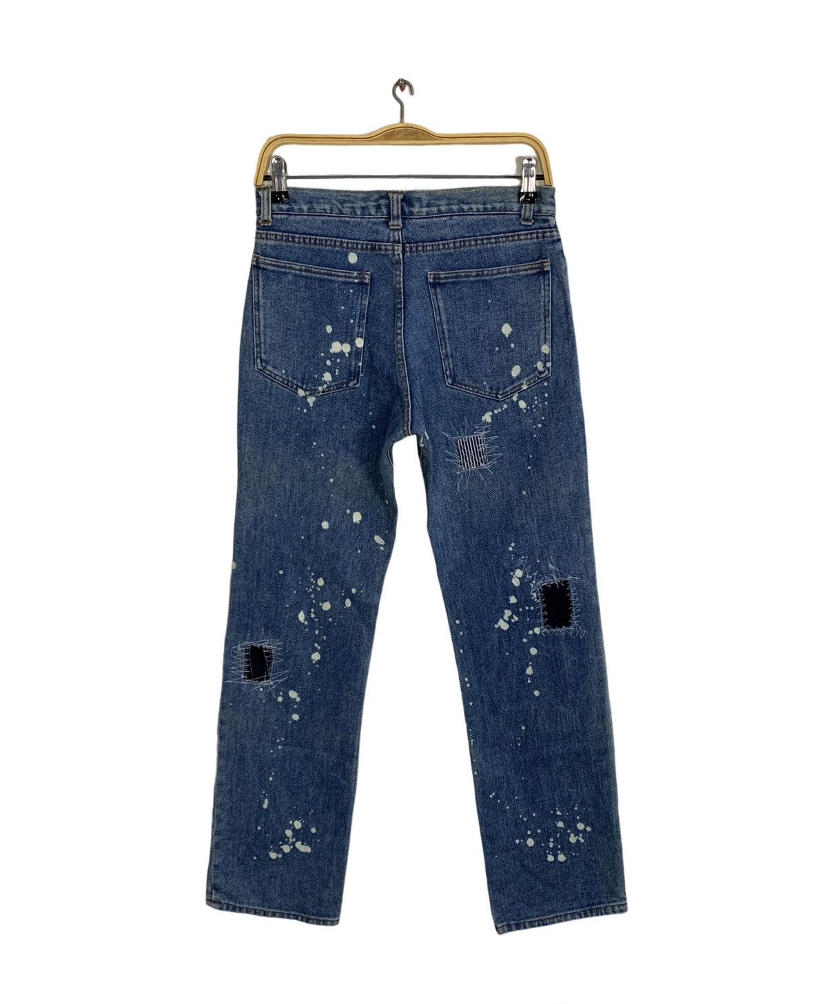 Japanese Brand Kurt Cobain Paint Splash Printed Jtu Classic Denim Jeans Size US 28 / EU 44 - 2 Thumbnail