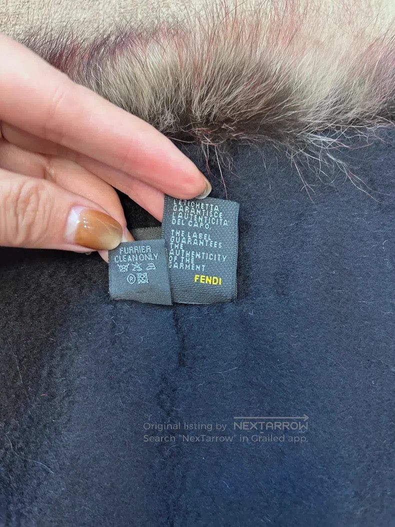 Fendi Fendi Cashmere Material Fur Shawl, fur part might be fox o Size ONE SIZE - 5 Thumbnail