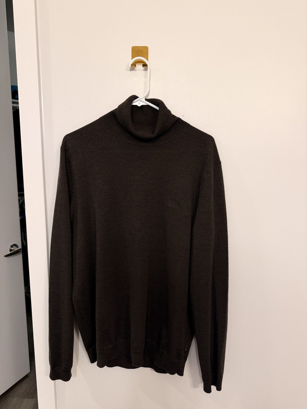 Hugo Boss Hugo Boss Brown Turtle-Neck Knit Sweater Size US M / EU 48-50 / 2 - 3 Thumbnail