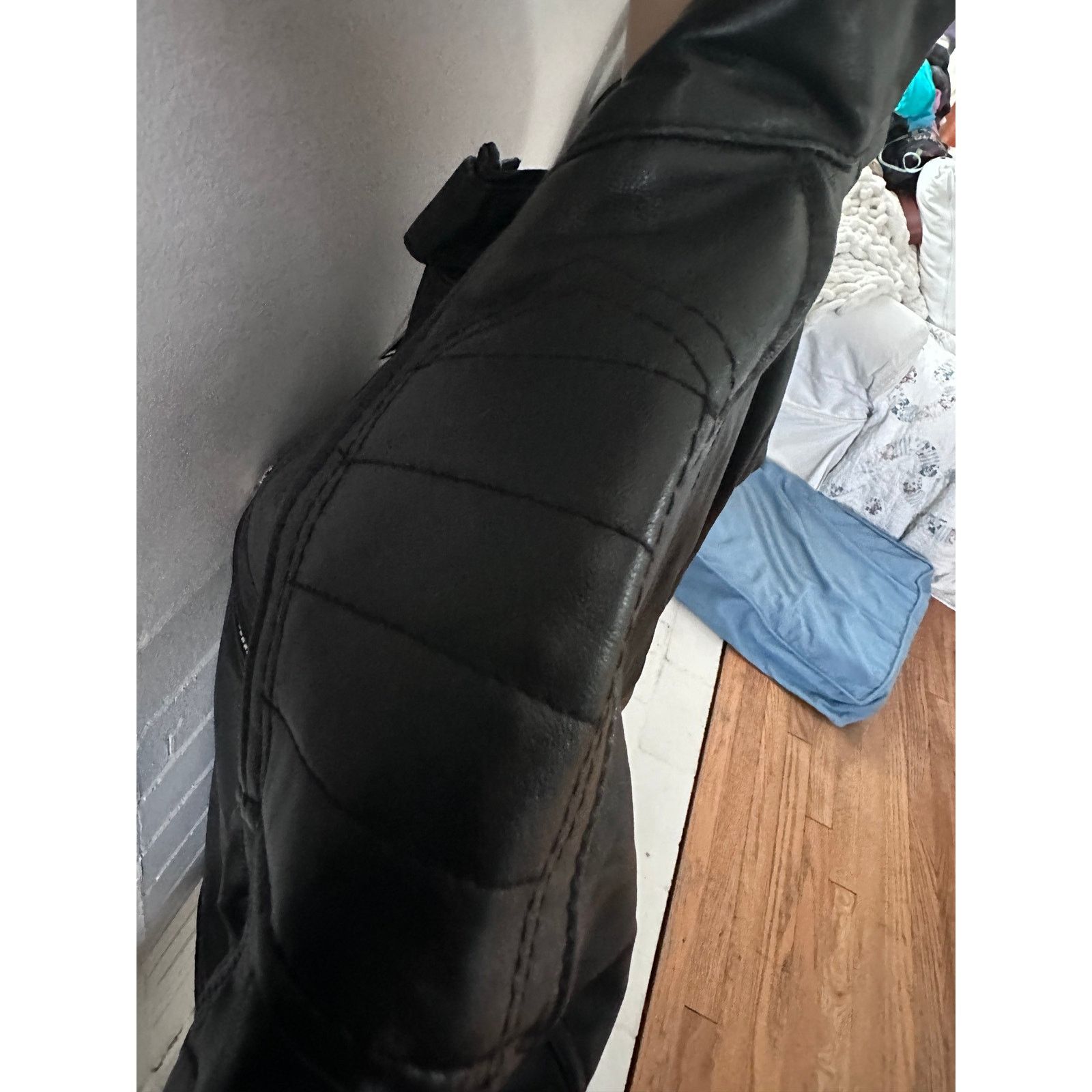Other NWT BLACK LAMB LEATHER MOTO RACER JACKET W/ FLEECE LINING L Size US L / EU 52-54 / 3 - 9 Thumbnail