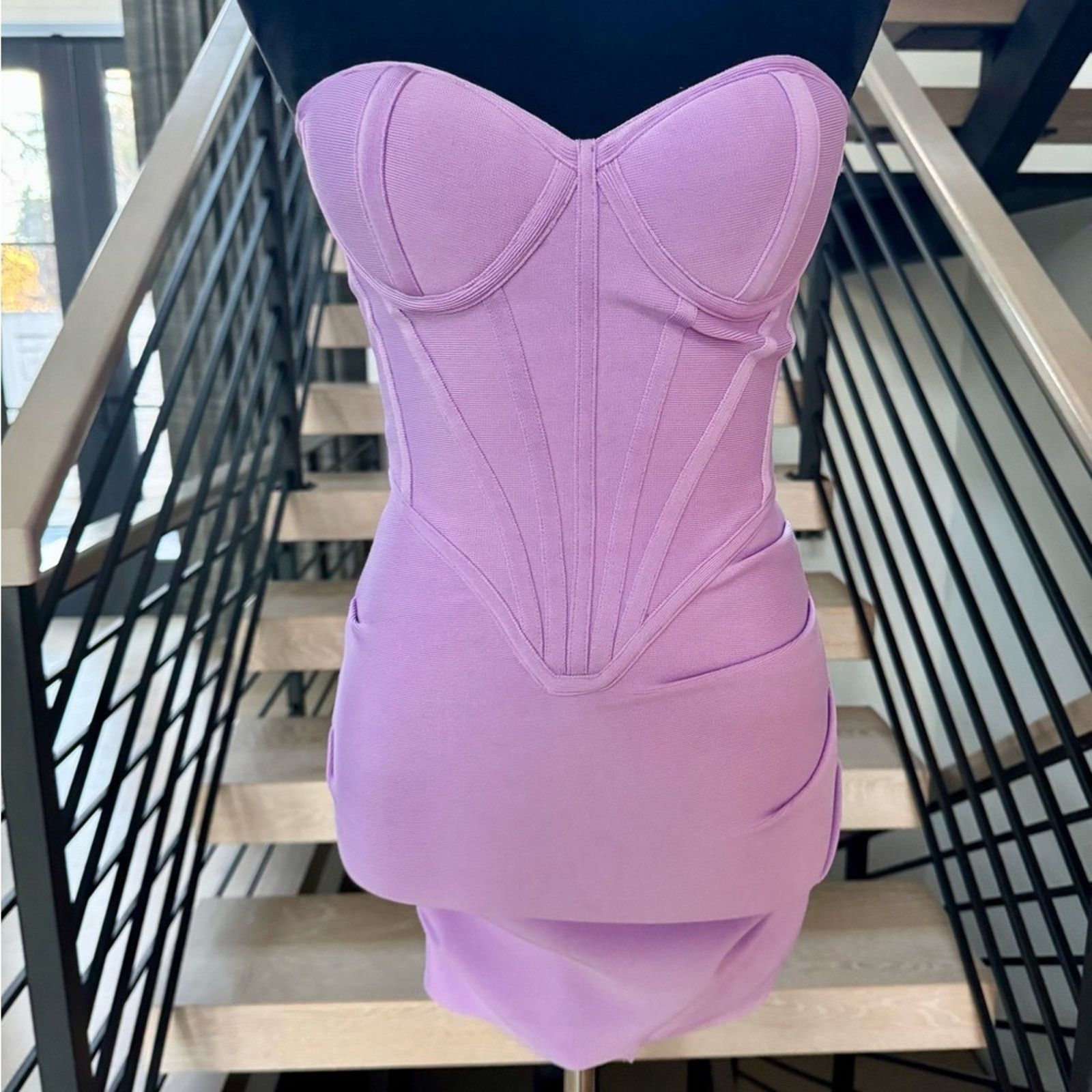 Other New Y2K Lavender Strapless Bodycon Dress size XS Size XS / US 0-2 / IT 36-38 - 4 Thumbnail