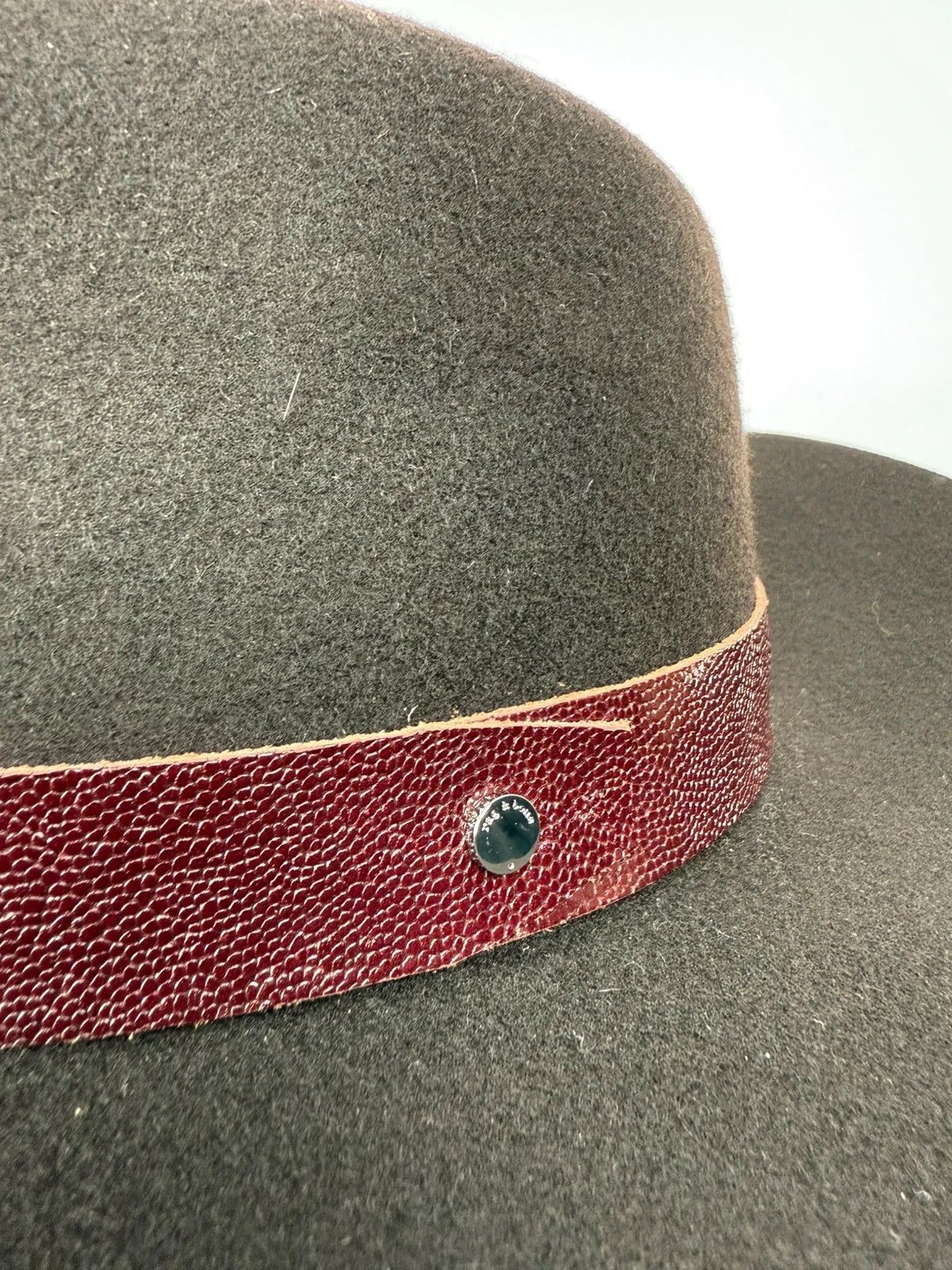 Rag & Bone Rag & Bone Kacy Fedora Hat Wool Leather Womens size S Size ONE SIZE - 3 Thumbnail