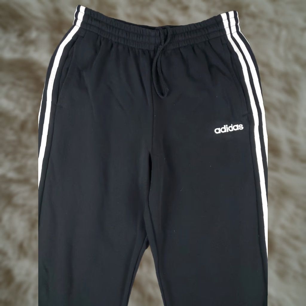 Adidas adidas Pants Mens Regular Size M Black Sweatpants Joggers Running Track Size US 31 - 1 Thumbnail