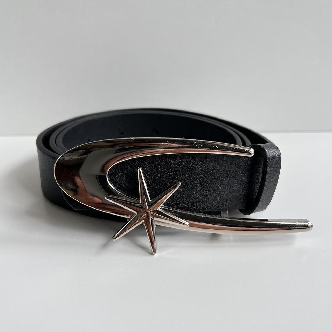 Japanese Brand y2k style chrome shooting star futuristic emblem grunge belt Size ONE SIZE - 5 Thumbnail