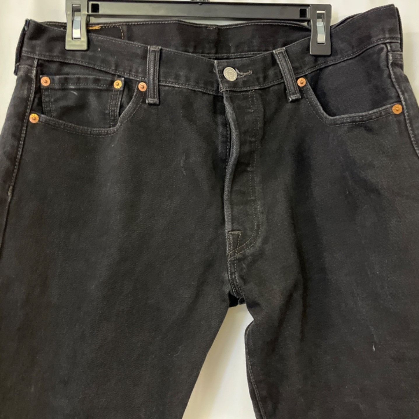 Levi's Levi's 501 Men's Black Jeans/Straight Leg 34x32 SKU 4103 Size US 34 / EU 50 - 2 Thumbnail