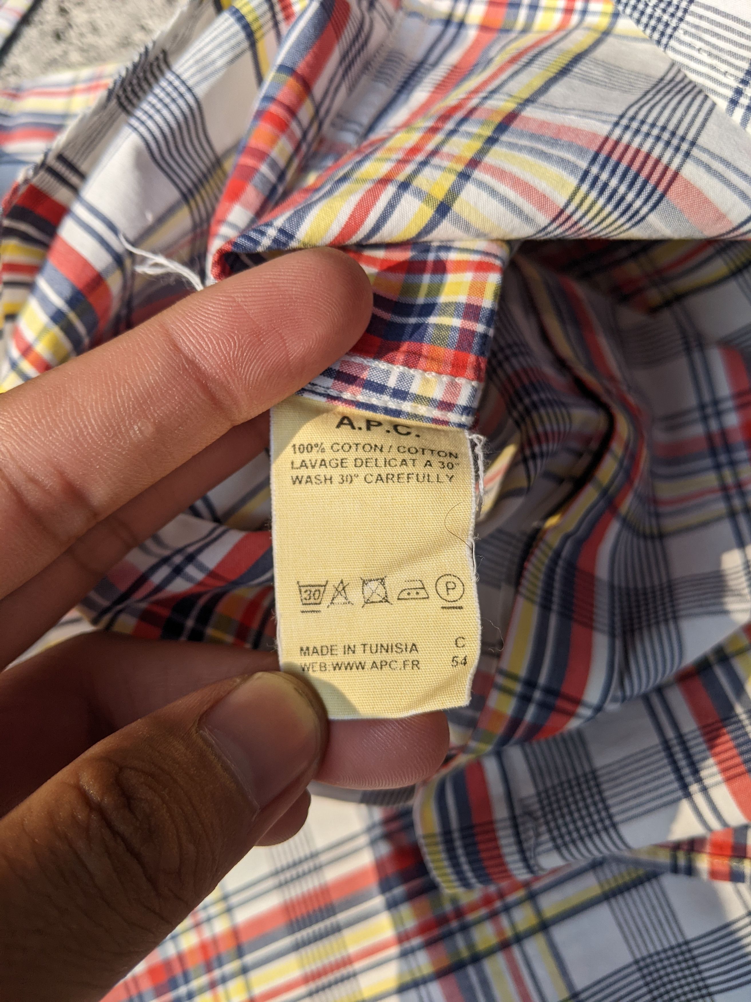 A.P.C. A.P.C Rue Madame Paris Plaid Shirt Size US XS / EU 42 / 0 - 5 Thumbnail