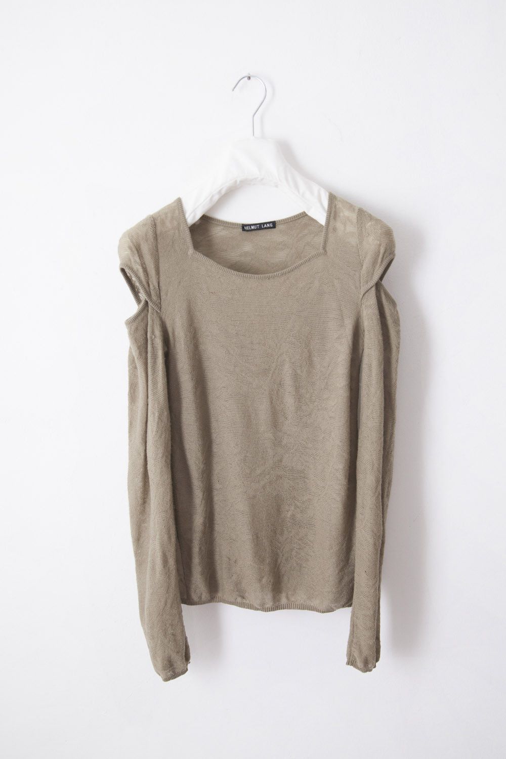Helmut Lang 1990's merino wool cut-out sweater Size M / US 6-8 / IT 42-44 - 1 Thumbnail