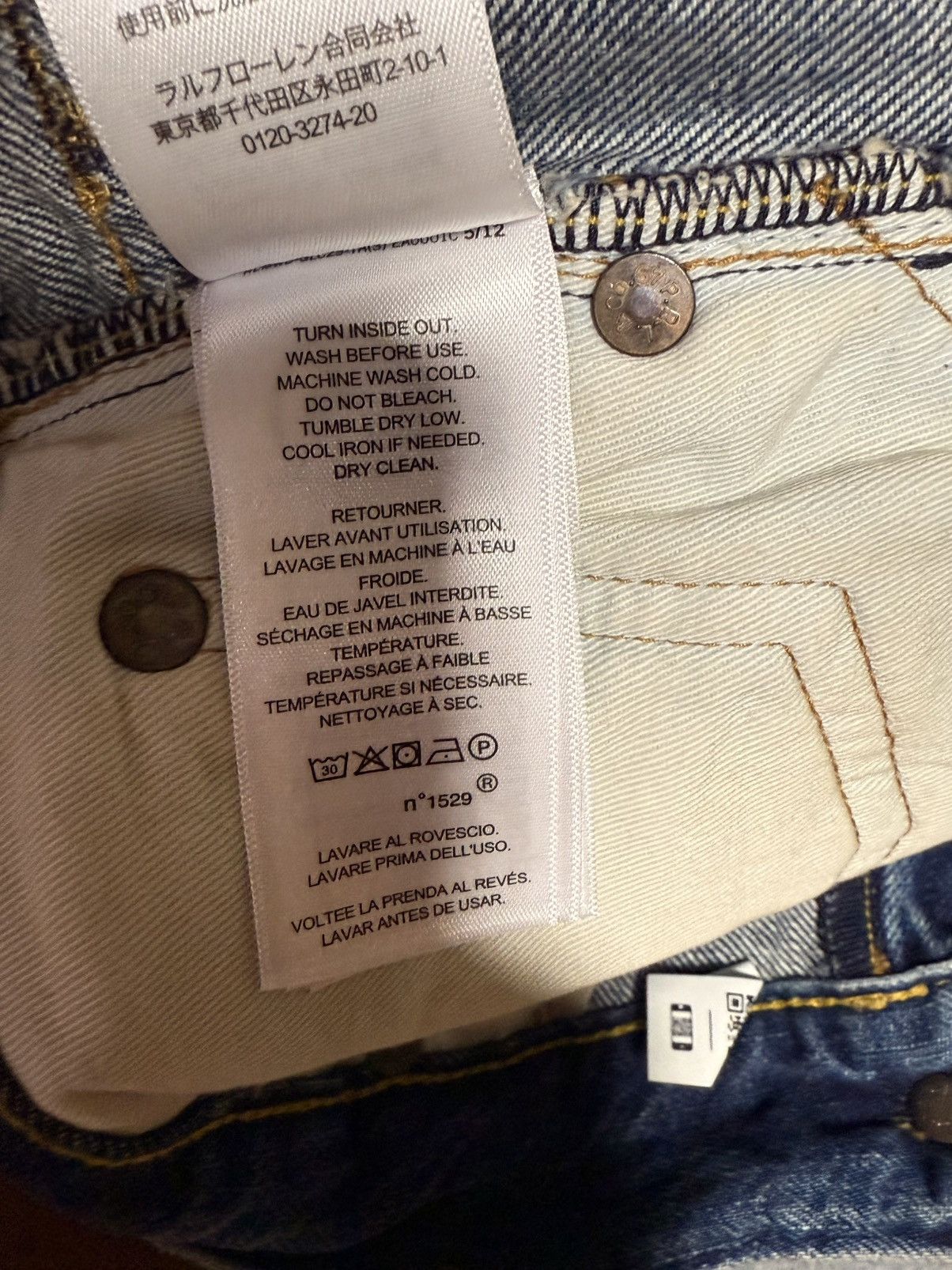 Polo Ralph Lauren Polo Ralph Lauren Heritage Straight Distressed Jean Sz 33/32 Size US 33 - 11 Thumbnail