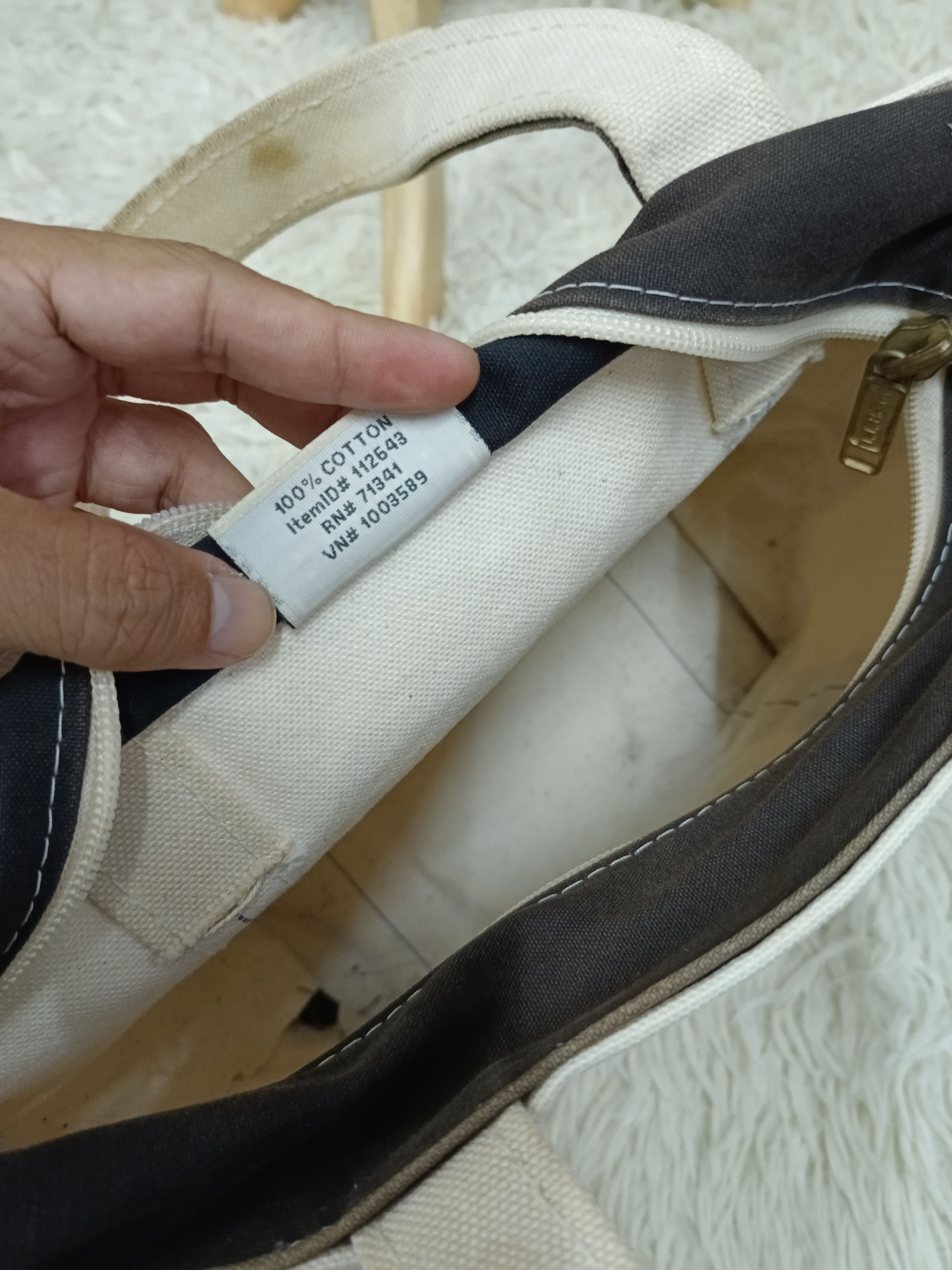 L.L. Bean DISTRESSED VINTGE L.L BEAN HARD CANVAS TOTE BAG Size ONE SIZE - 10 Thumbnail