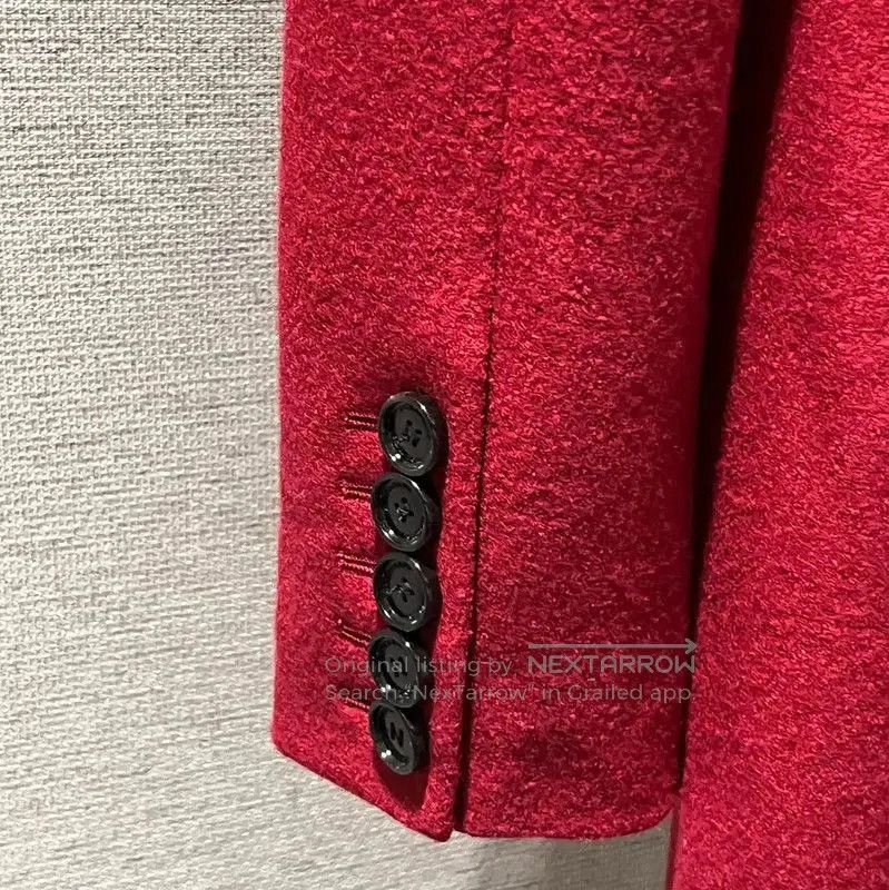 Burberry Burberry Red Wool Long Coat for Women. Size S / US 4 / IT 40 - 7 Thumbnail