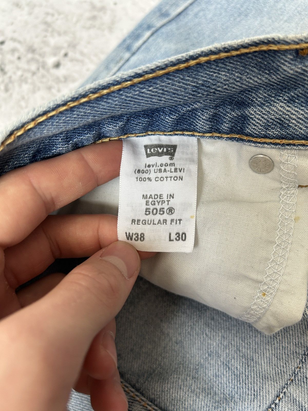 Levi's × Levi's Vintage Clothing × Vintage 🔥VINTAGE BAGGY LEVIS 505 DISTRESSED REGULAR FIT DENIM JEANS🔥 Size US 38 / EU 54 - 9 Thumbnail
