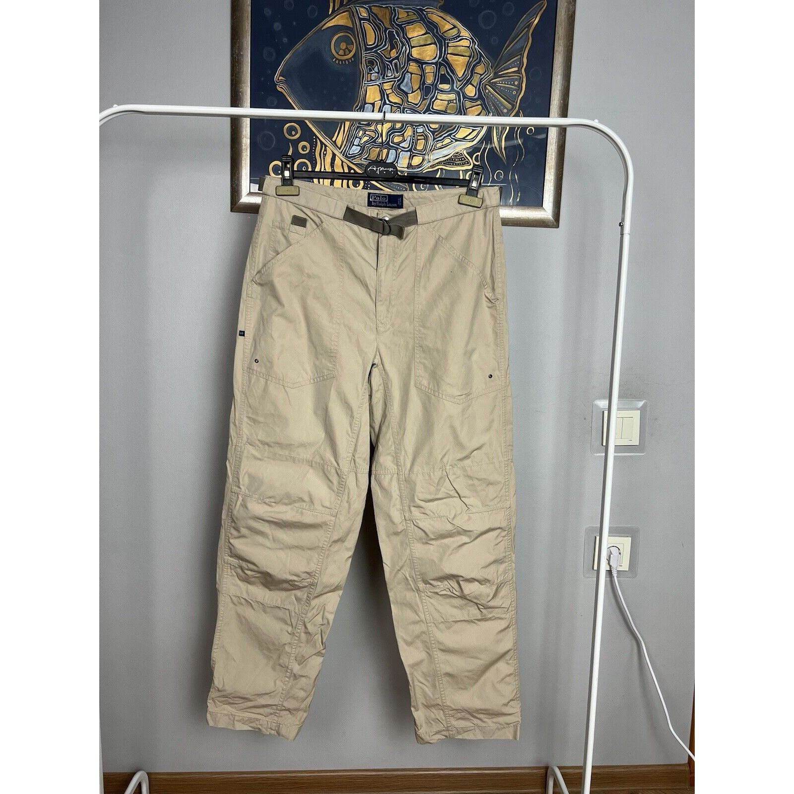 Polo Ralph Lauren Polo Ralph Lauren VTG Men`s Gray Beige Multipocket Cargo Pan Size US 32 / EU 48 - 5 Thumbnail