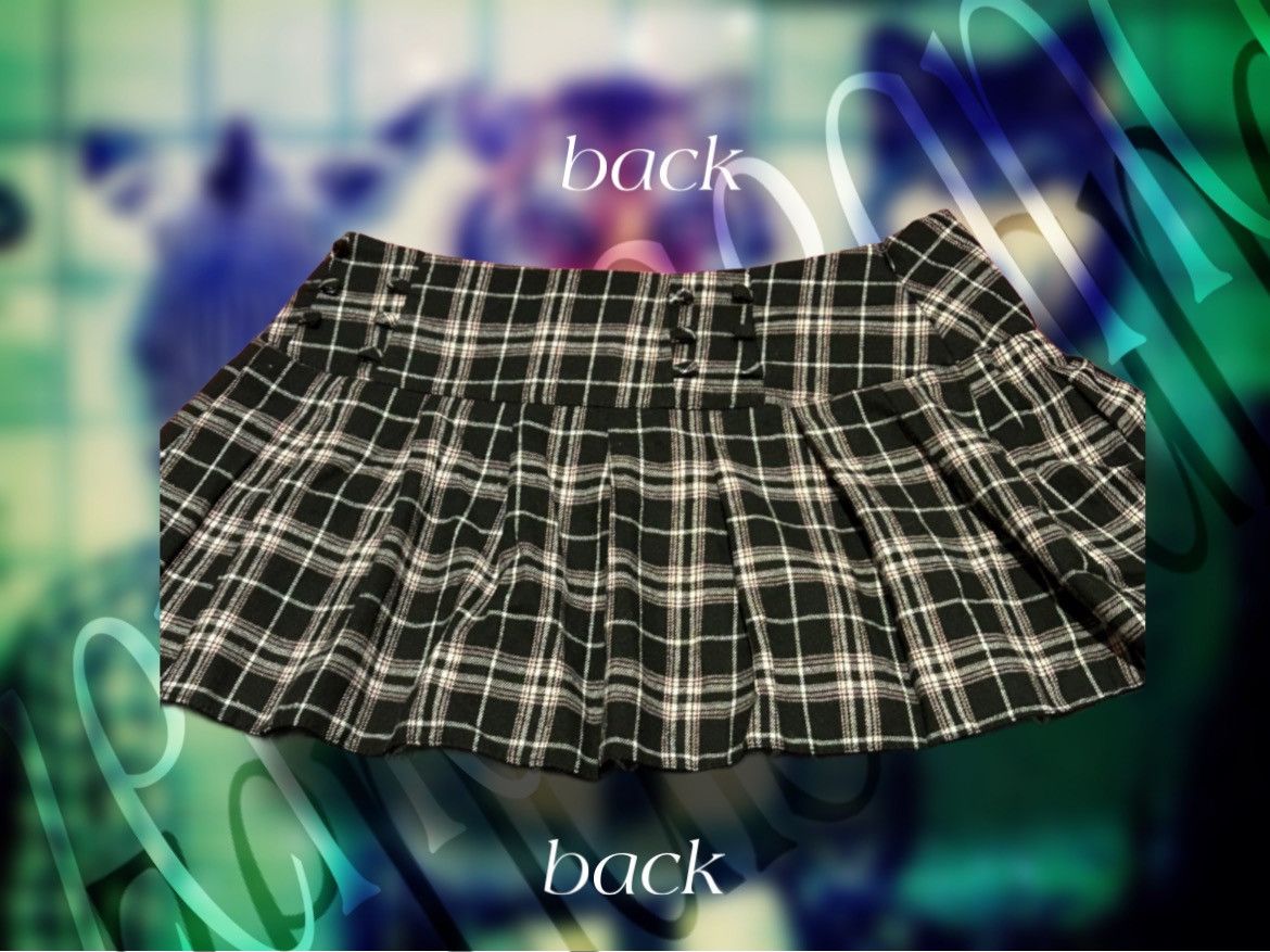 Japanese Brand × Vintage Pink and White Shein Plaid Lace Up Skirt Size 30" / US 8 / IT 44 - 2 Thumbnail