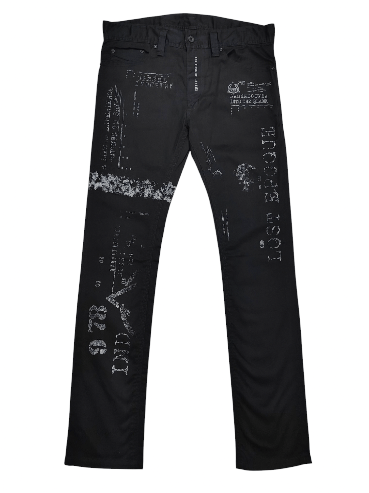 Diesel Diesel🔥Tech Industrial Punk Graphic Print Jeans Size US 30 / EU 46 - 1 Thumbnail
