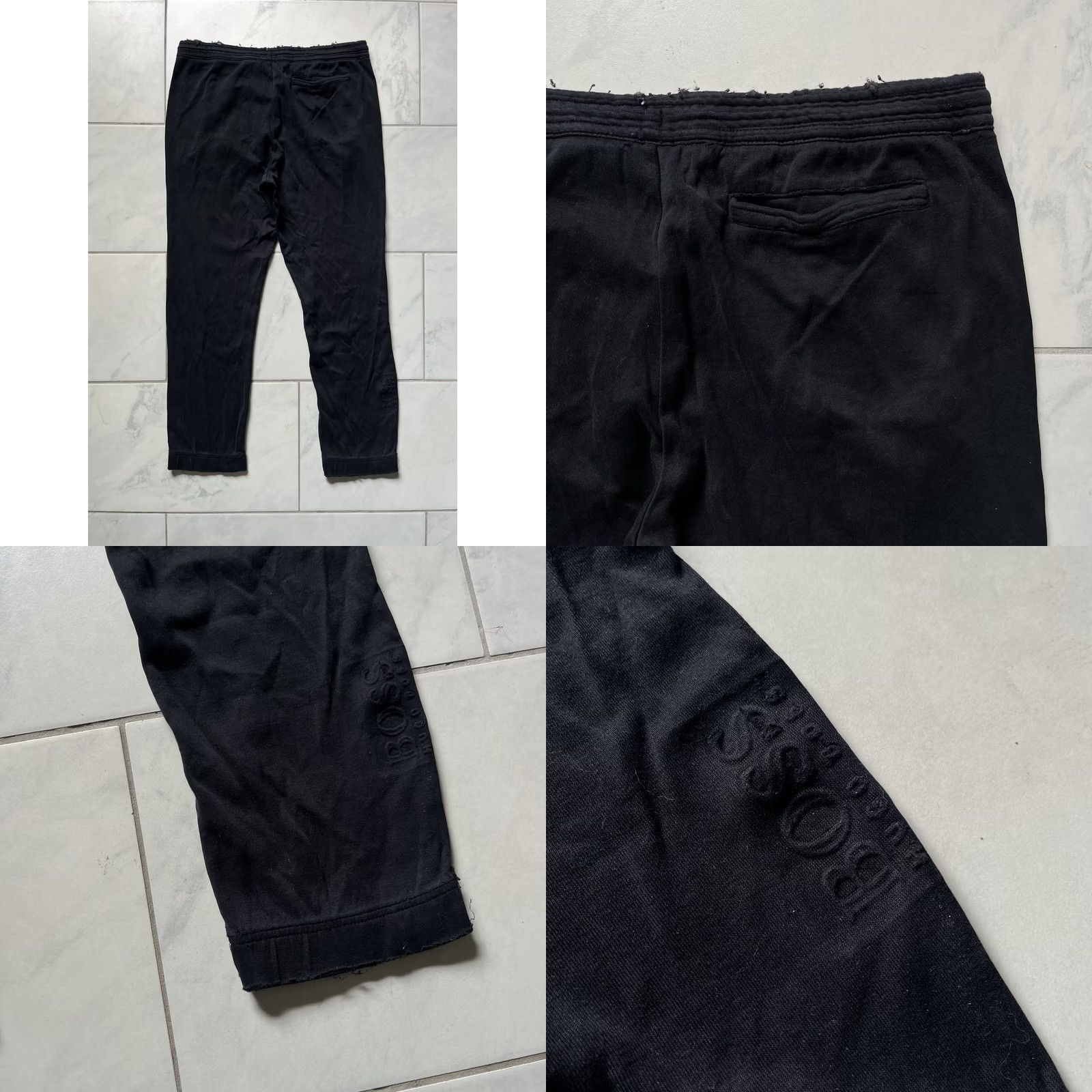 Hugo Boss HUGO BOSS Sweatpants Jogger XL Mens Cotton Spandex Pocket Drawstring Black 36x30 Size US 36 / EU 52 - 8 Thumbnail