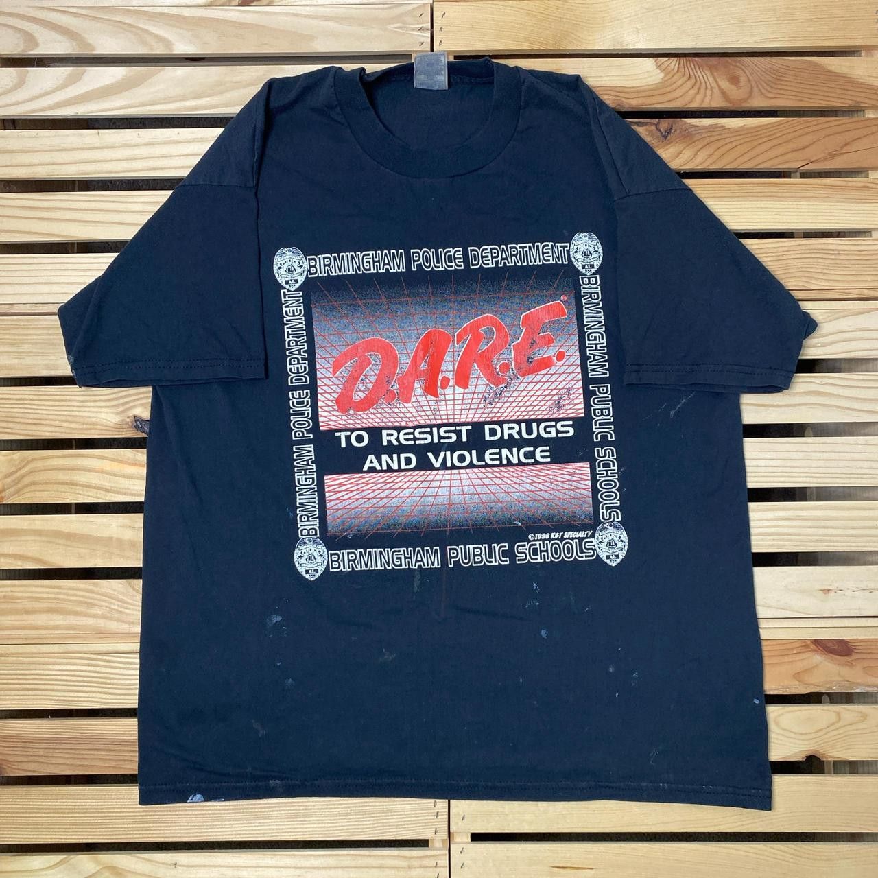 Fruit Of The Loom Vintage D.A.R.E. Birmingham, AL 1996 Black Tee Size XL Size US XL / EU 56 / 4 - 1 Thumbnail