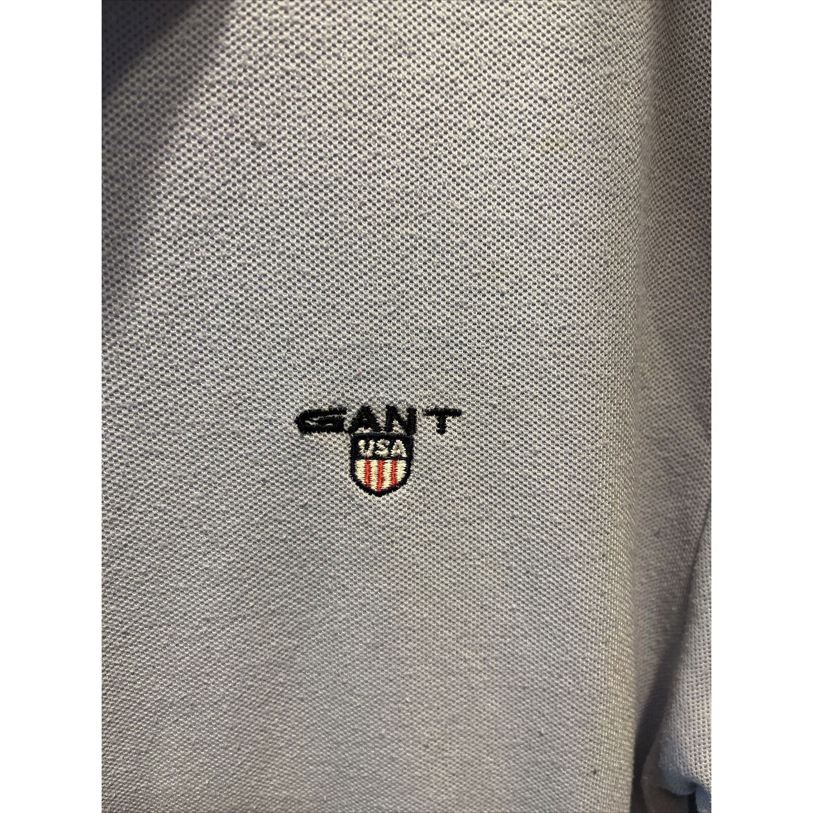 Gant Gant Vintage Men’s M Light Blue 1/4 Button Cotton Polo Shirt Size US M / EU 48-50 / 2 - 3 Thumbnail