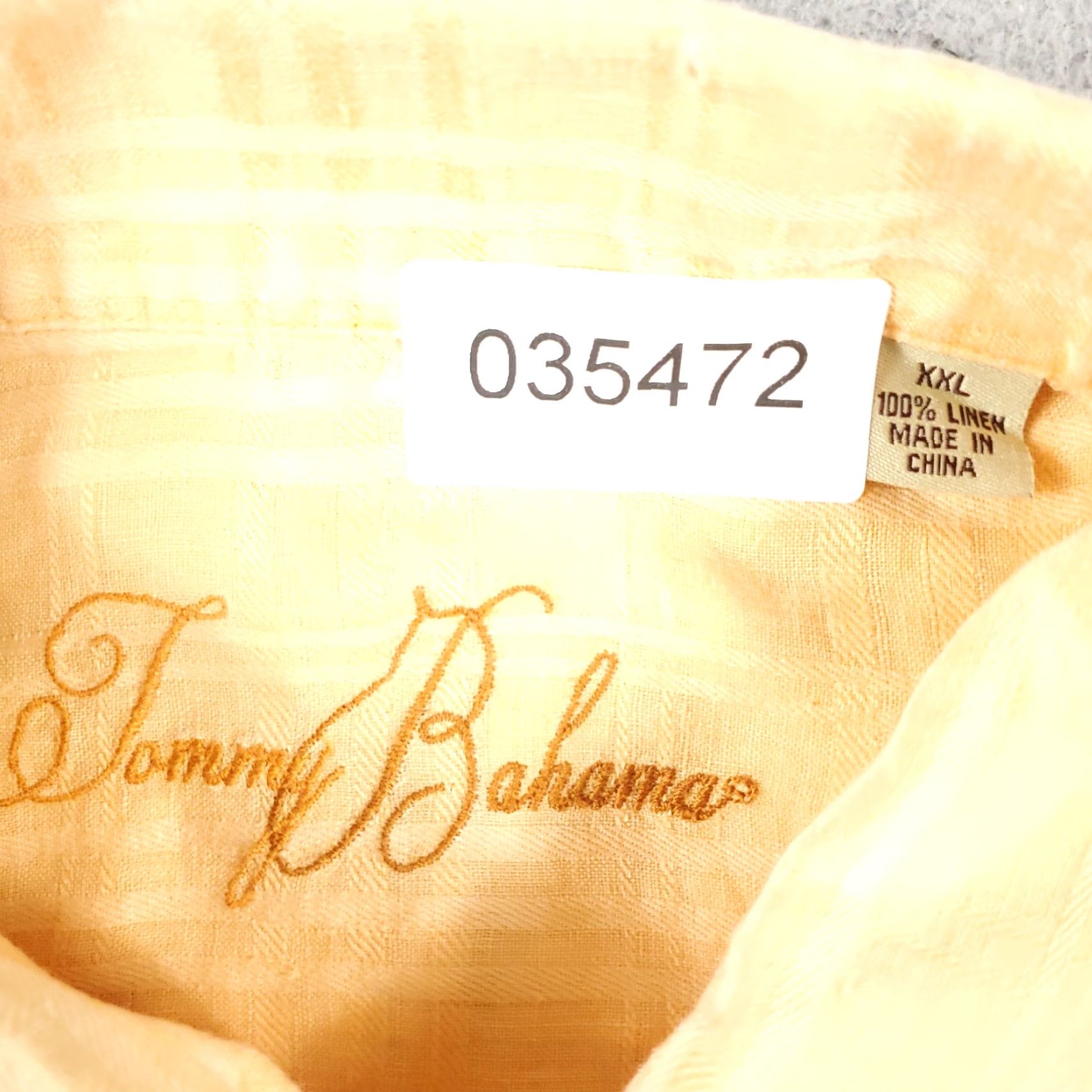 Tommy Bahama Tommy Bahama Shirt Adult 2XL Orange Linen Short Sleeve Striped Button-Up Beach Tropical Mens Size US XXL / EU 58 / 5 - 6 Thumbnail
