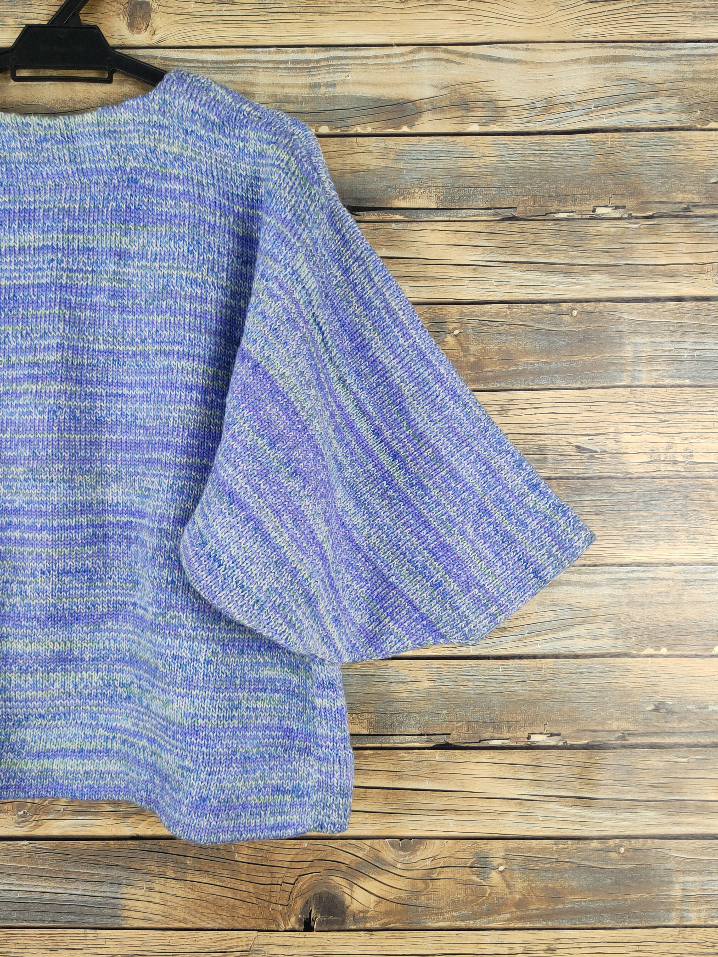 Homespun Knitwear × Japanese Brand Japan vintage kimono Purple Knitwear Cardigan #W1674 Size S / US 4 / IT 40 - 10 Thumbnail
