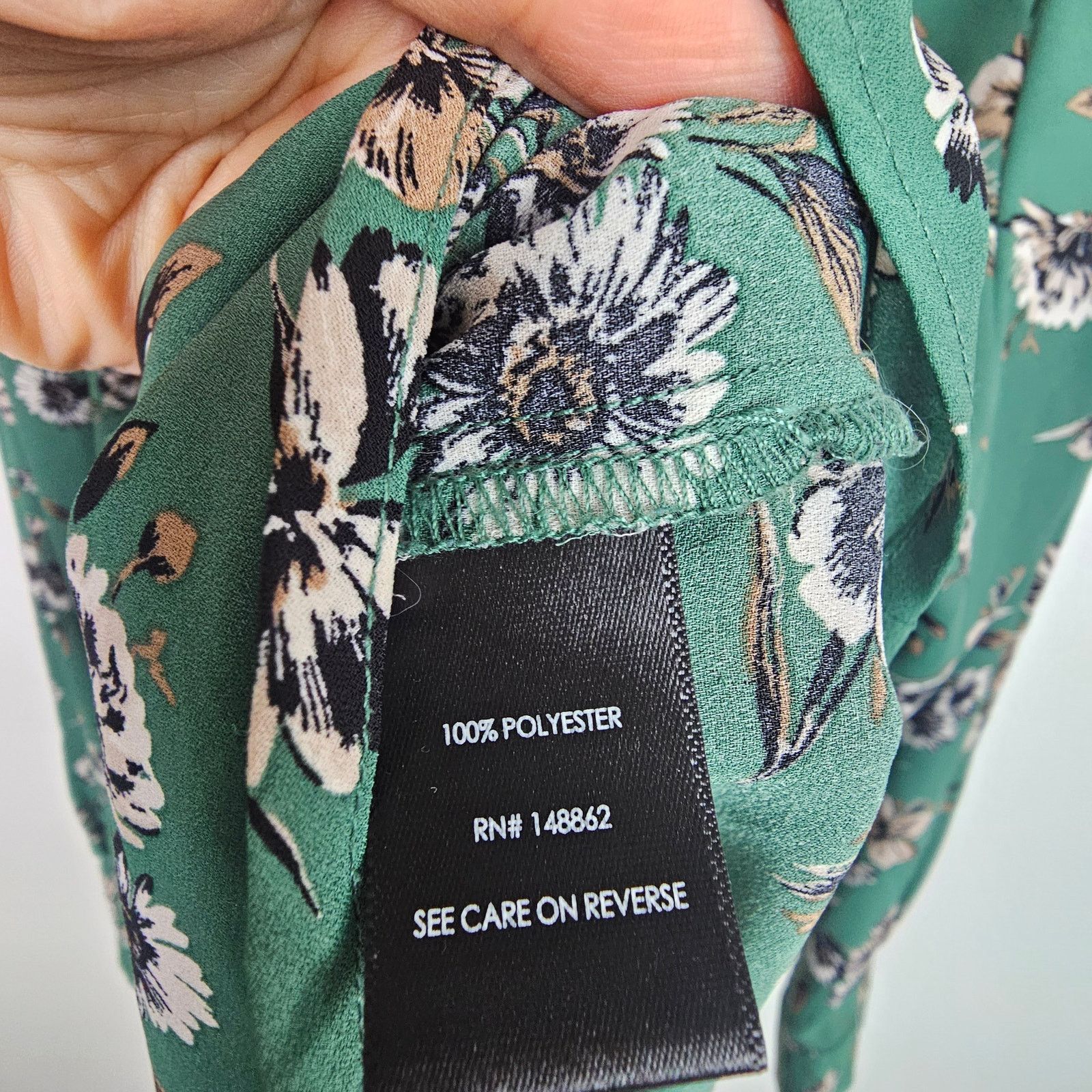 Corridor Torrid Madison Georgette Green Floral Blouse Plus Size 3X Size 3XL / US 20-22 - 9 Thumbnail