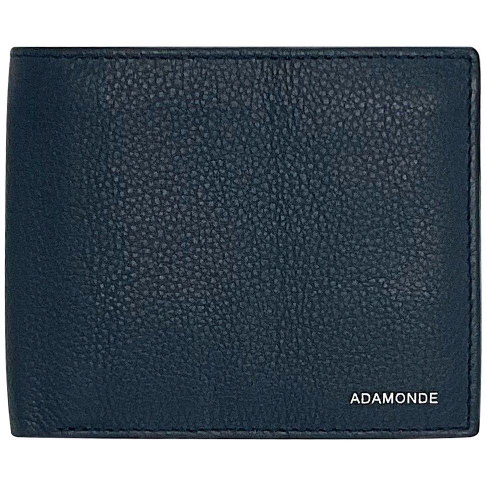Handmade Men's minimalist Dark Blue leather wallet | Slim wallet Size ONE SIZE - 1 Thumbnail