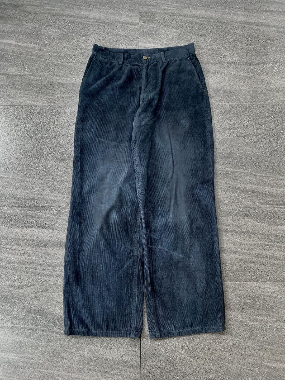 Yohji Yamamoto Dyed Corduroy Loose Trousers Size US 29 - 2 Thumbnail