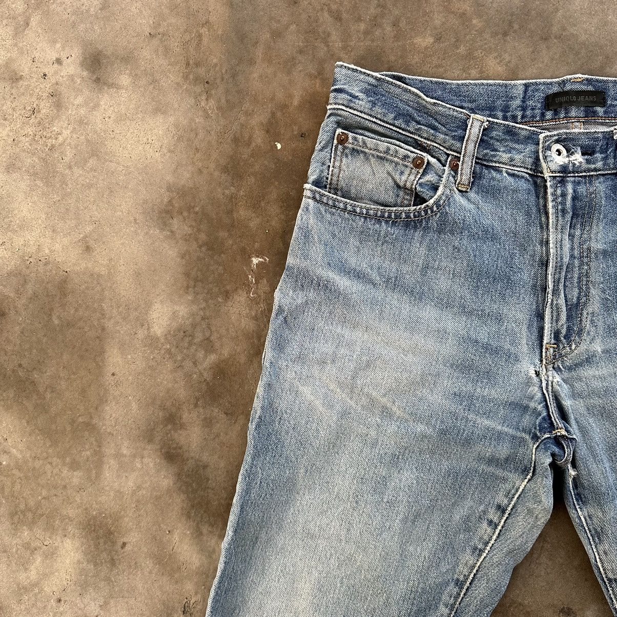 Japanese Brand Vintage Japanese Faded Jean Distressed Denim Pant W32 Size US 32 / EU 48 - 4 Thumbnail