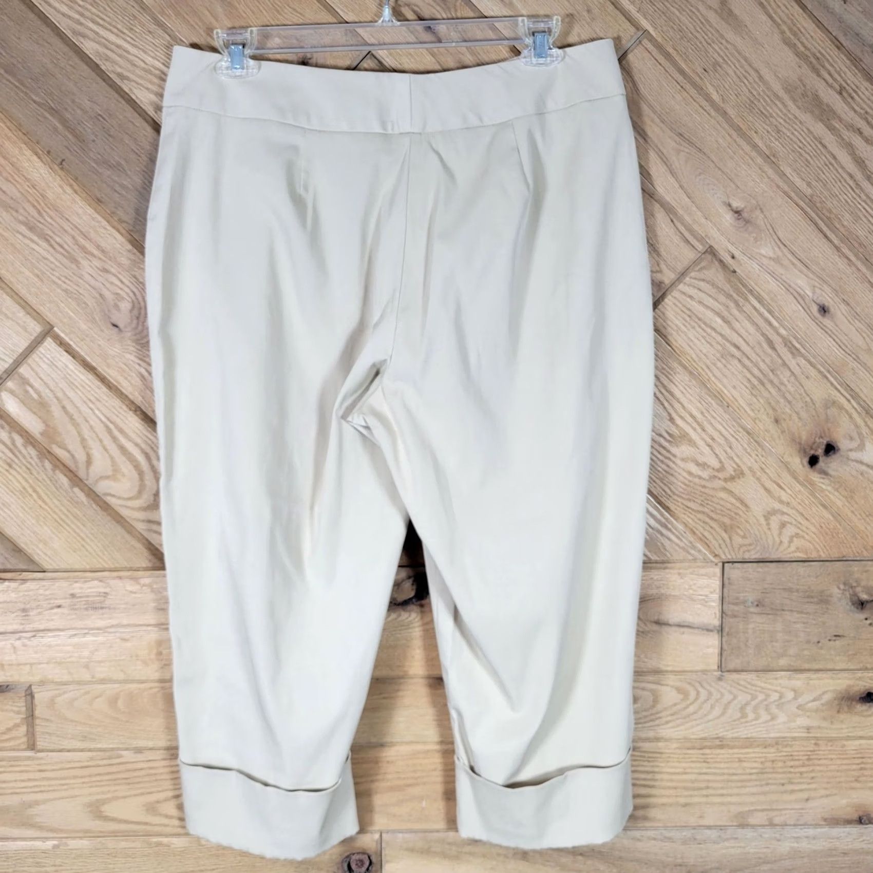 Vintage Studio 1940 Womens Beige Capri Pants Size 16W Size 38" / US 16 / IT 52 - 4 Thumbnail