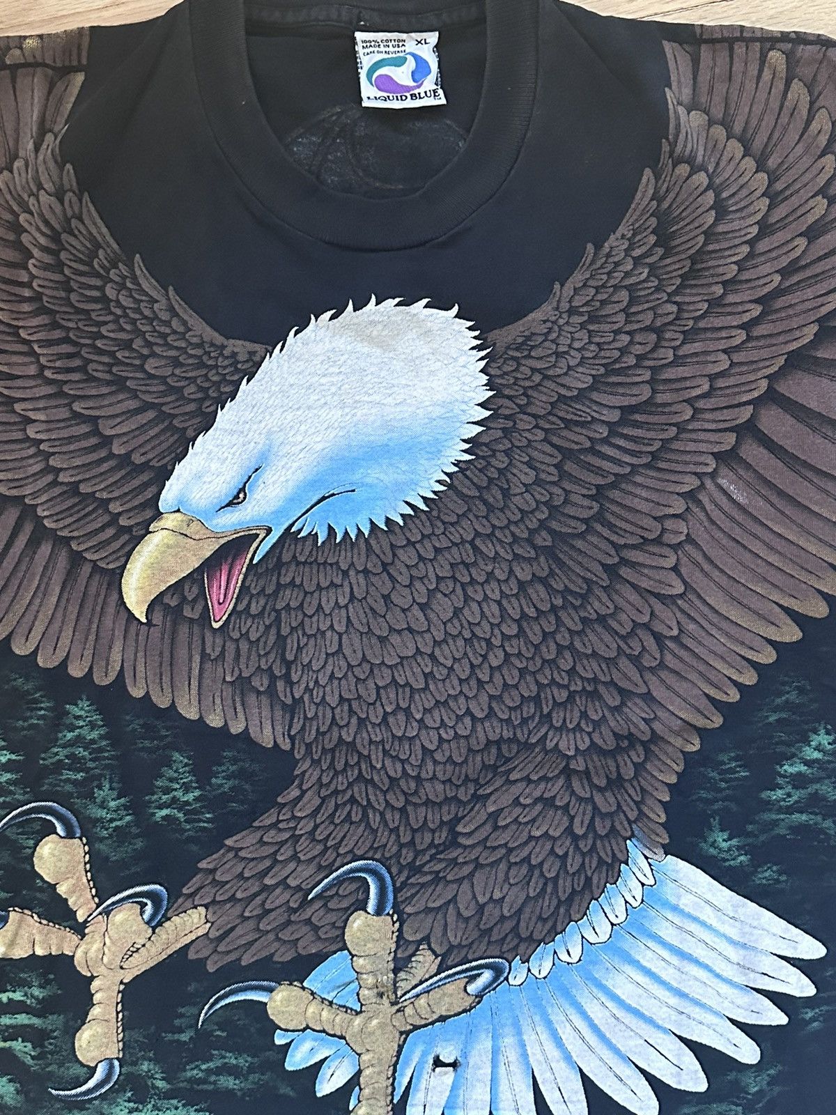 Liquid Blue × Streetwear × Vintage Liquid Blue Eagle tee XL