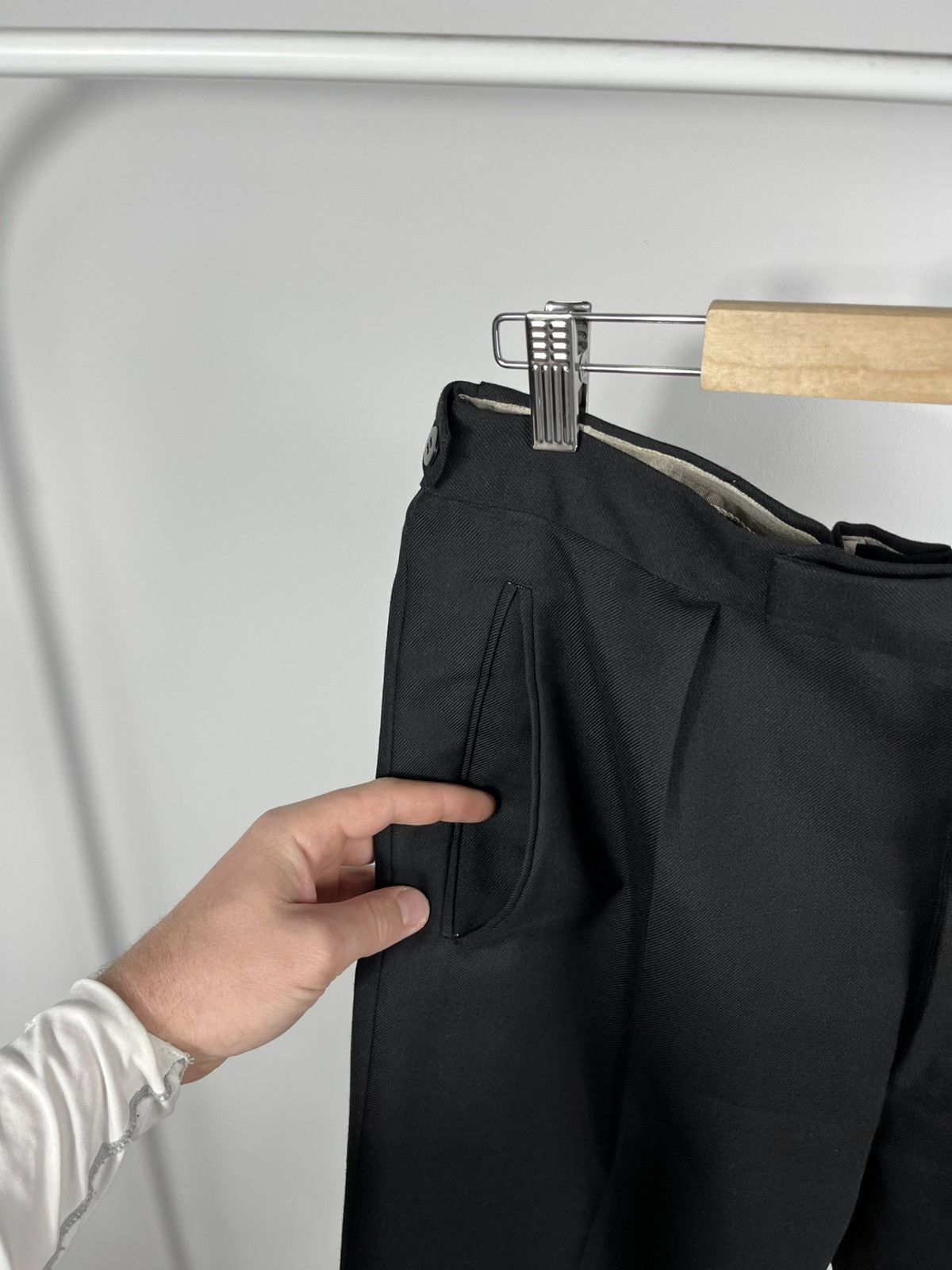 Other Vintage Black Tailored Pants Classic High Waist Trousers Size US 30 / EU 46 - 8 Thumbnail