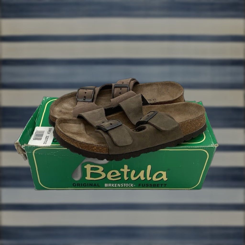 Birkenstock Birkenstock Sandal Women’s 6 37 Leather 2-Strap Betula Slip-On Flat Footbed Mocca Brown Size US 5 / IT 35 - 1 Thumbnail