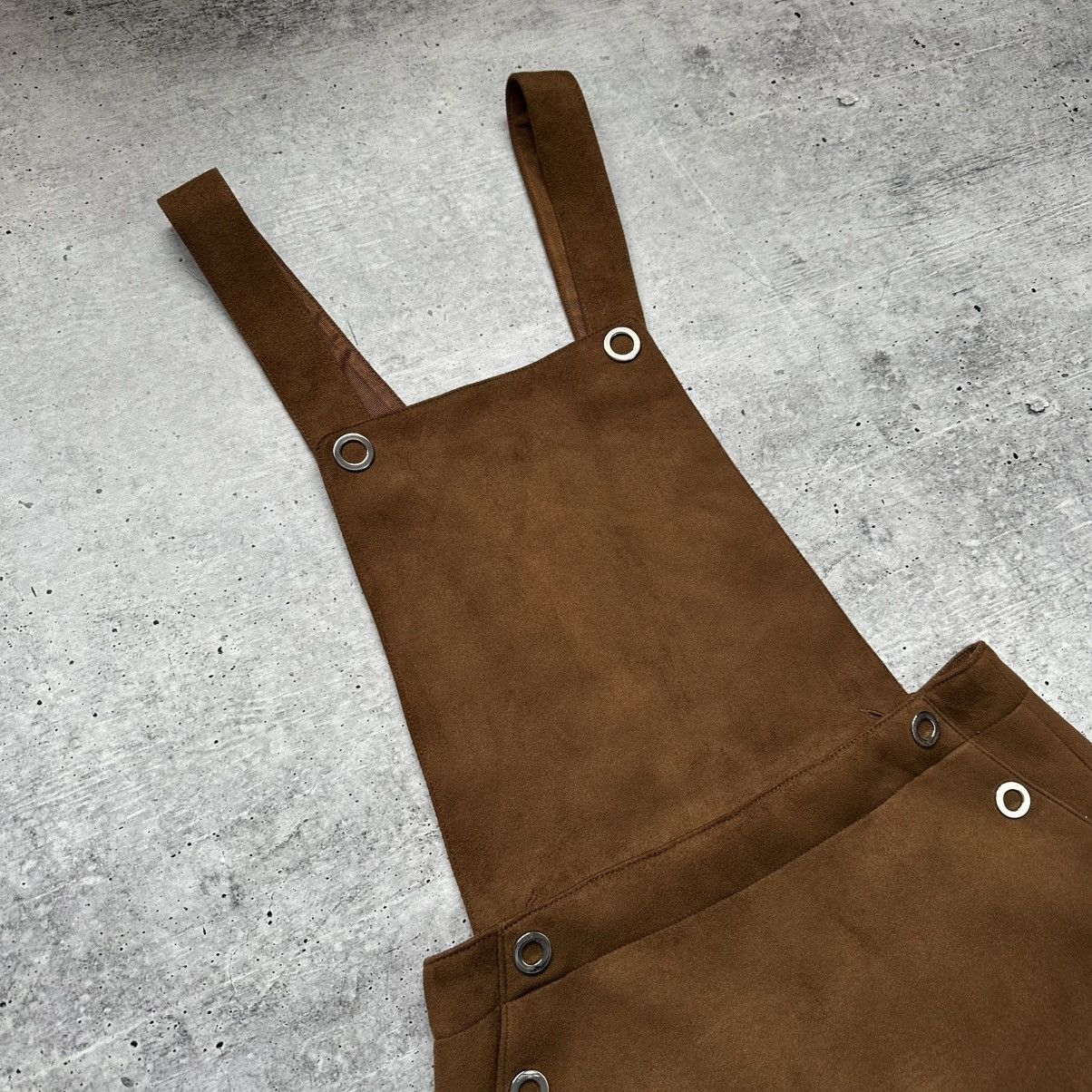 Miss Sixty Miss Sixty Y2K Suede Brown Mini Suspender Skirt Dress Size M Size 27" / US 4 / IT 40 - 2 Thumbnail