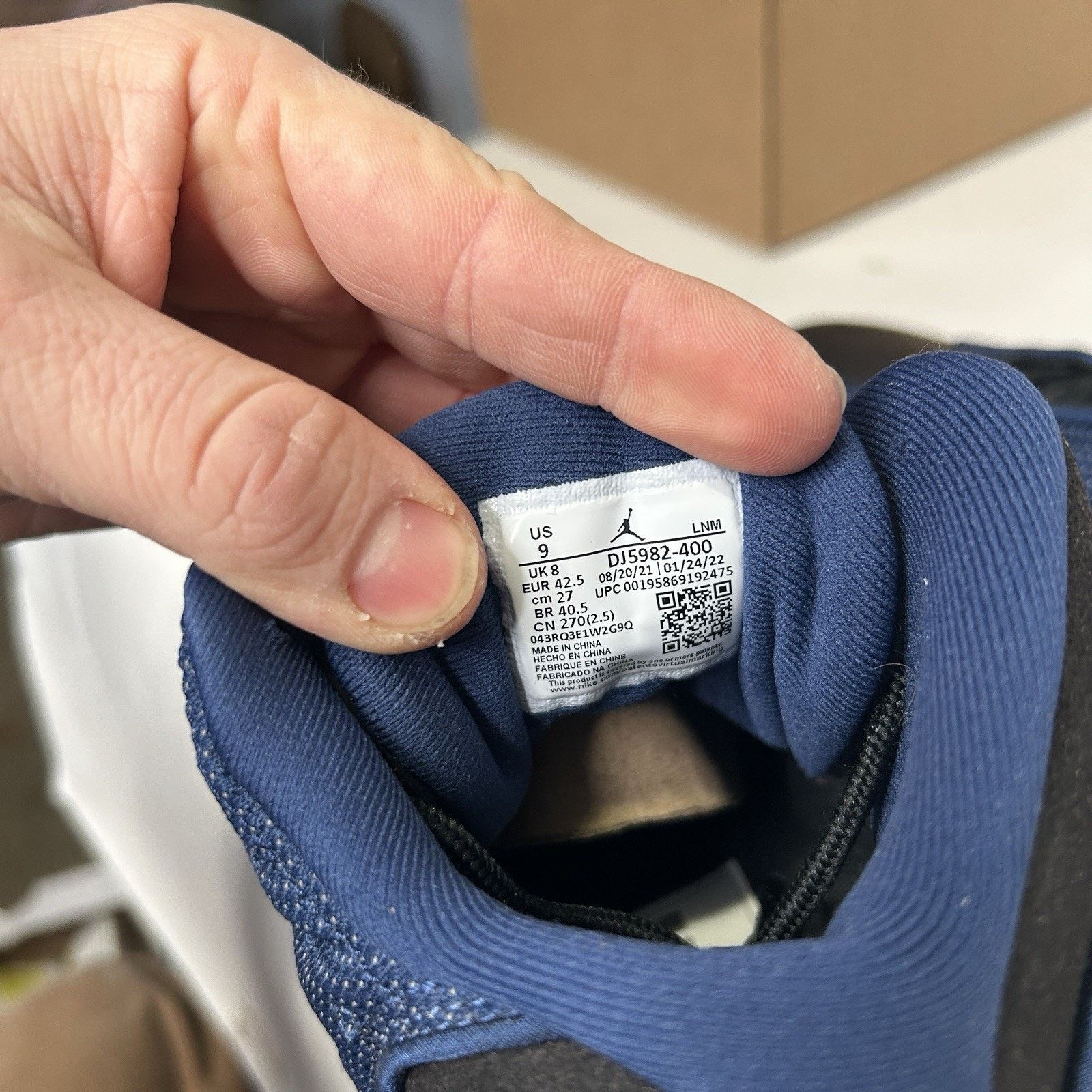 Jordan Brand Nike Air Jordan 13 Retro “Navy Brave Blue Black” DJ5982-400 Size US 9 / EU 42 - 6 Thumbnail