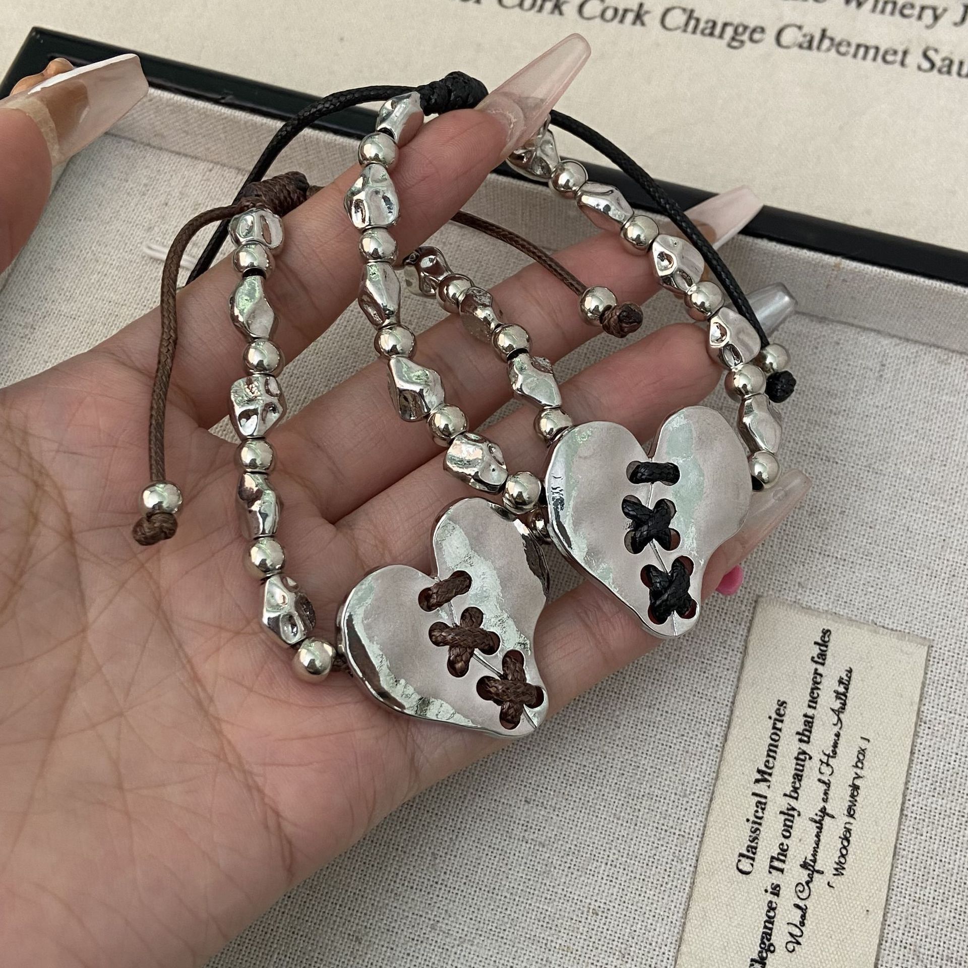 Jewelry HeartsHip-hop Bracelet Y2K Punk Chain Gotch Bracelets Chains Size ONE SIZE - 3 Thumbnail
