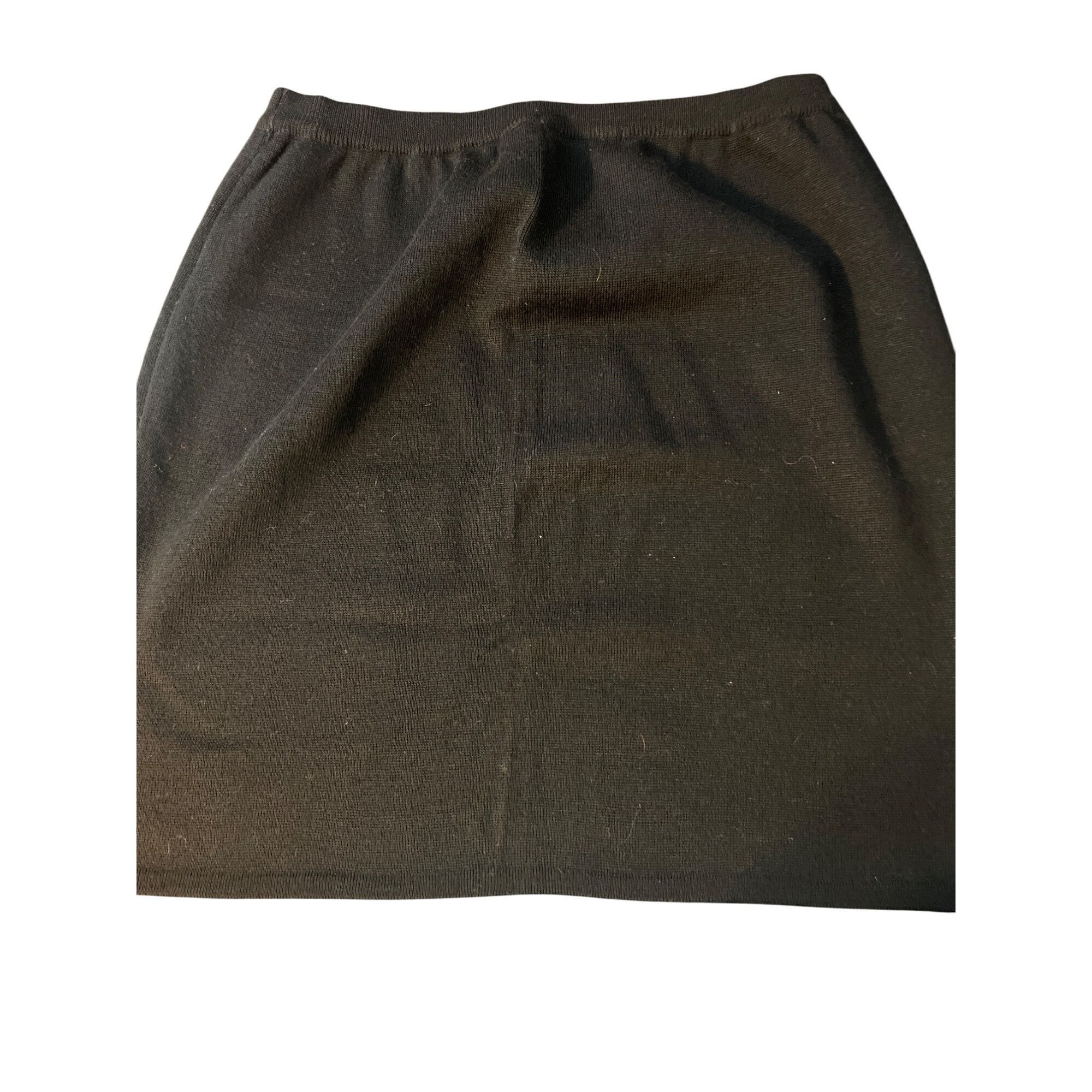 Liz Claiborne Vintage Liz Claiborne 100% Wool Black Pencil Skirt Pull On E Size 32" / US 10 / IT 46 - 4 Thumbnail