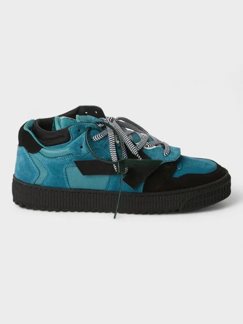 Off-White o1rshd1 Floating Arrow Suede Sneakers in Green Size US 13 / EU 46 - 1 Thumbnail