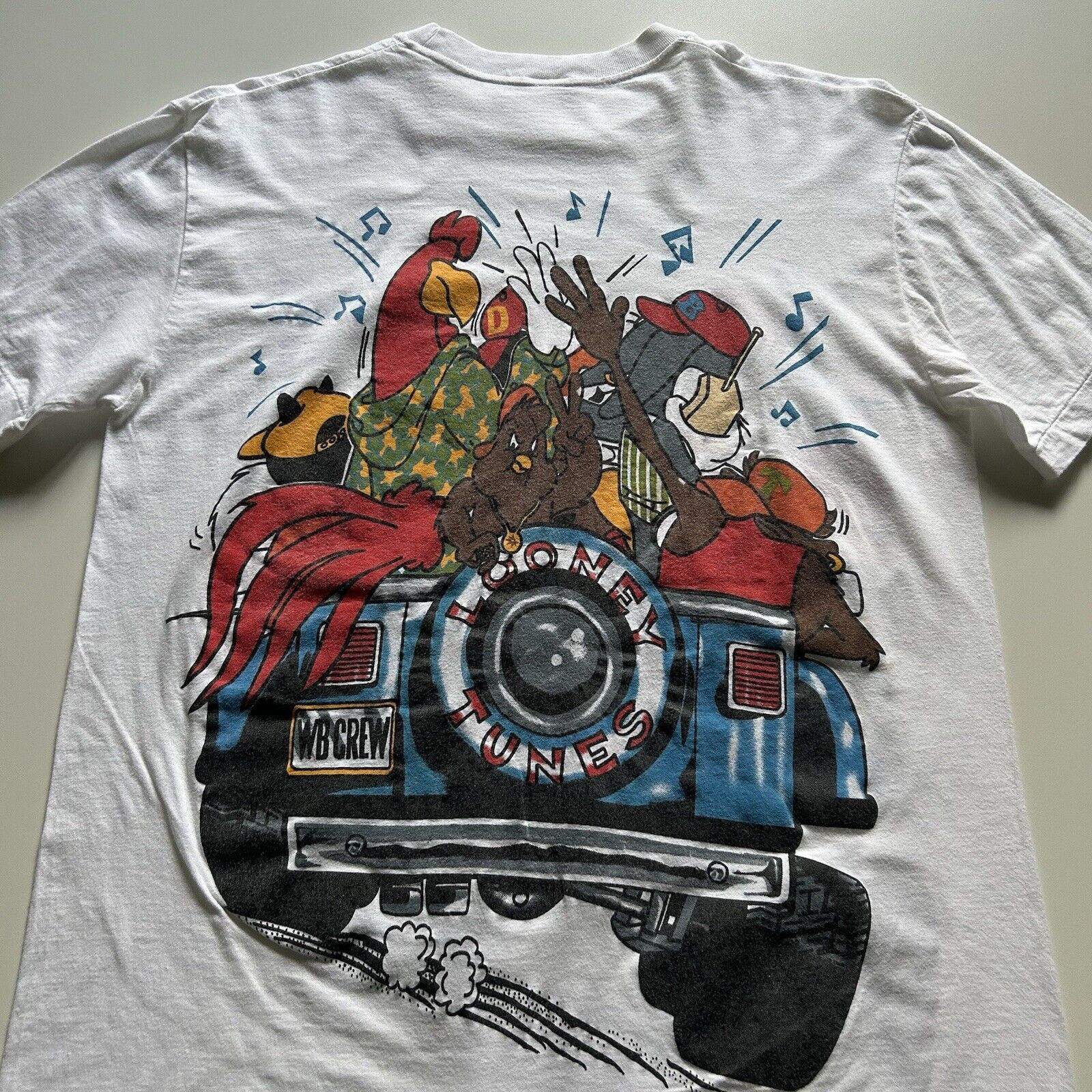 Vintage × Warner Bros Vintage 90s Looney Tunes Jeep Cartoon Graphic T Shirt Large Size US L / EU 52-54 / 3 - 4 Thumbnail