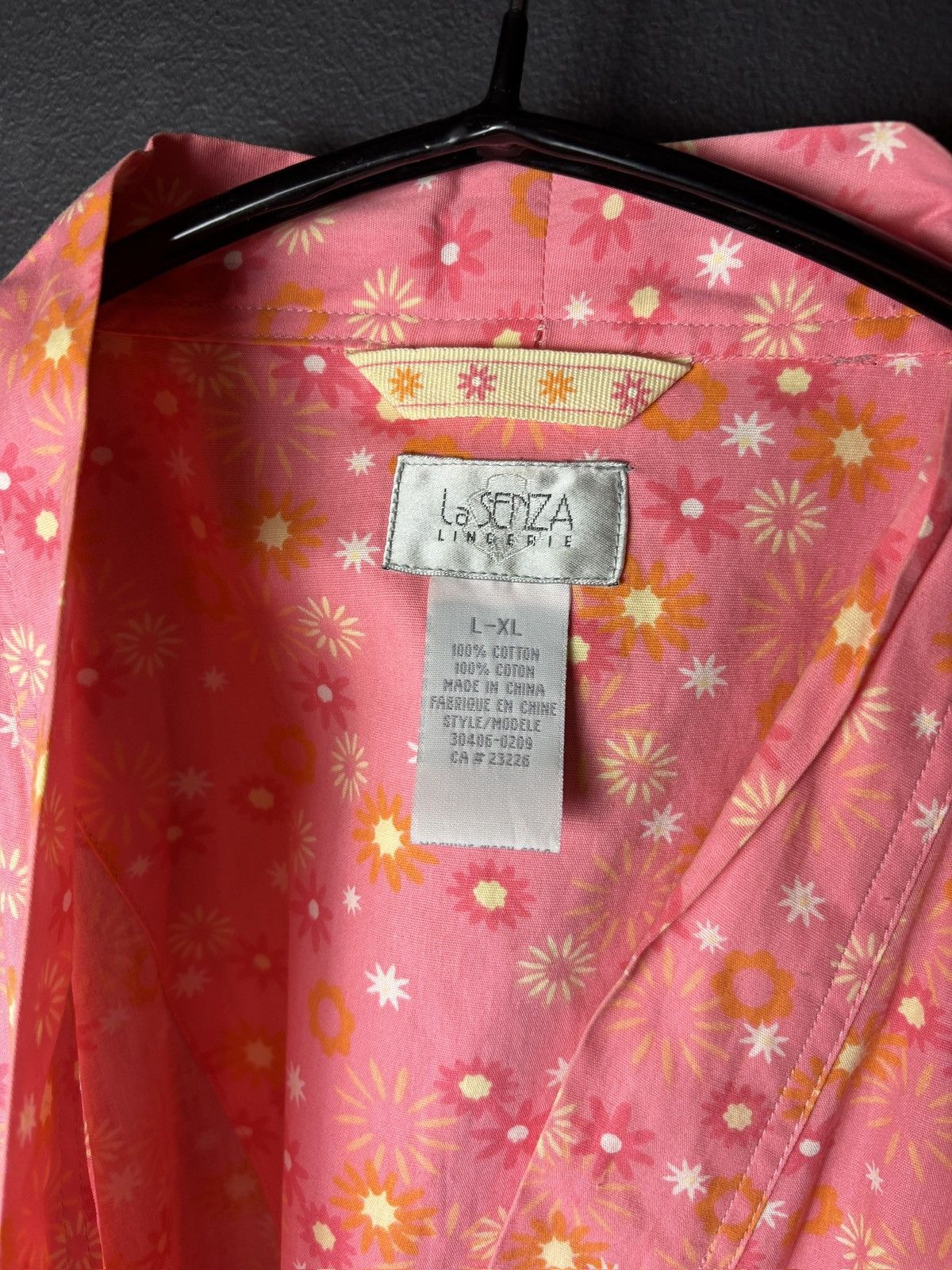 Vintage Vintage La Senza Robe Cotton Bath Robe Sleep Belted Womens Size L / US 10 / IT 46 - 3 Thumbnail