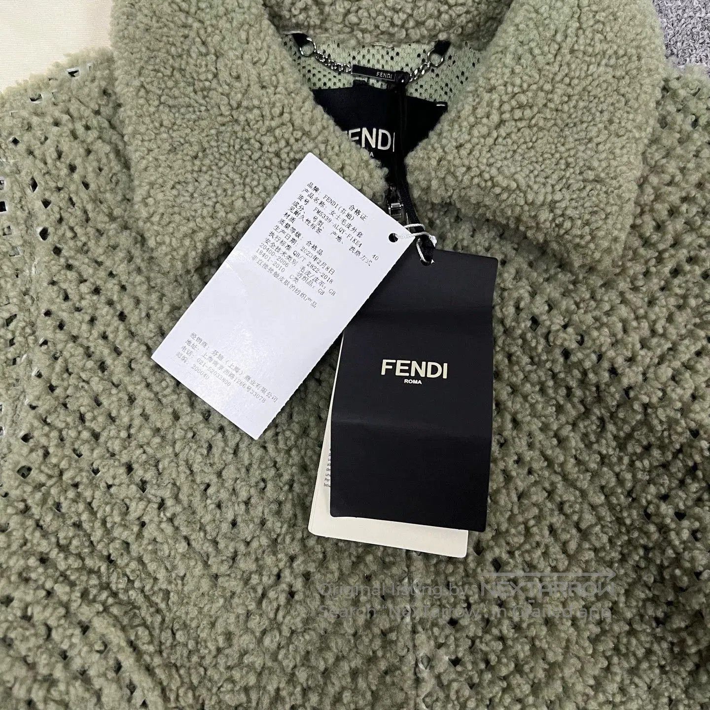 Fendi fendi laser-cut wool fur short coat. Size US L / EU 52-54 / 3 - 5 Thumbnail