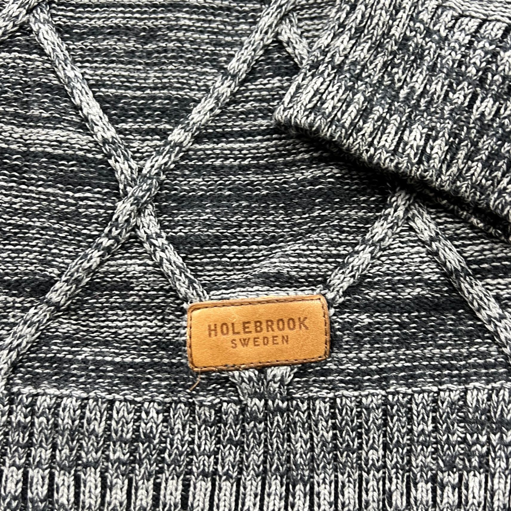Vintage Holebrook Sweden Mens Sweater Medium Cotton Gray Crewneck Diamond Knit Size US M / EU 48-50 / 2 - 3 Thumbnail