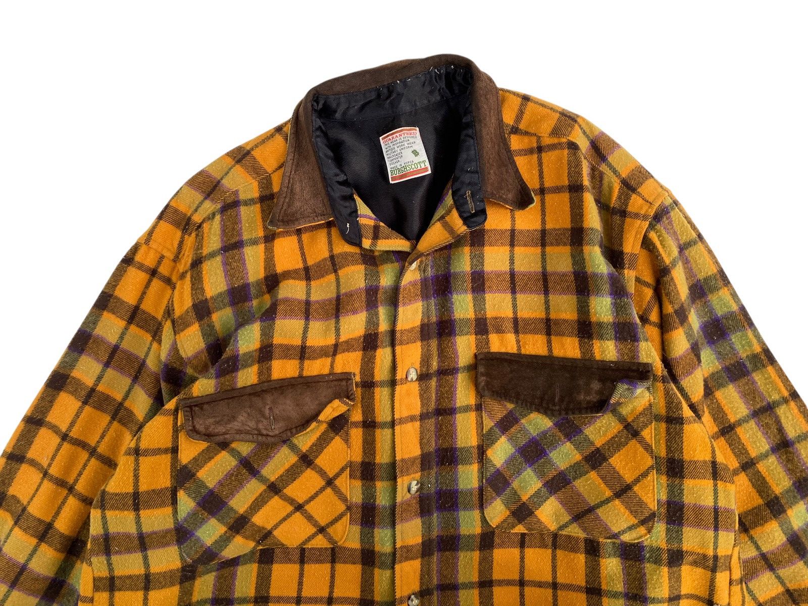 Vintage Vtg Burghscott Wool Flannel Button Up Size US L / EU 52-54 / 3 - 3 Thumbnail