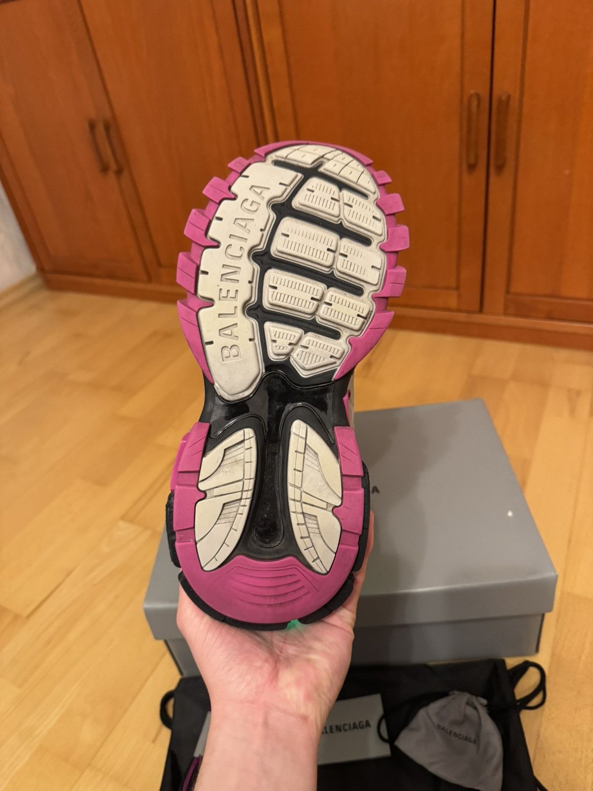 Balenciaga Balenciaga LED Track Black Pink Grey Size US 8 / EU 41 - 9 Thumbnail