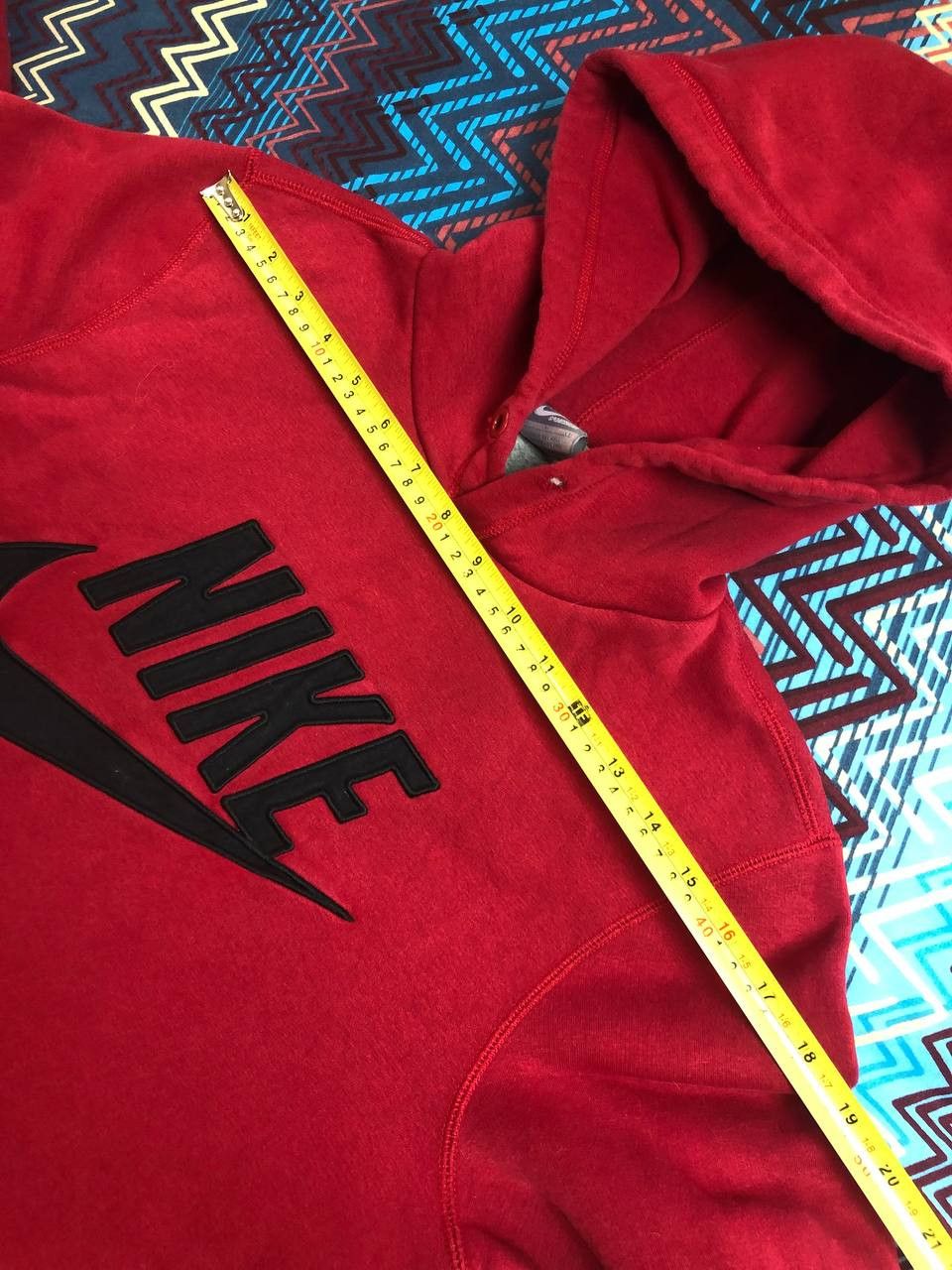 Nike Vintage 2000s Nike Hoodie Big Logo Swoosh Embroidery Red Size US S / EU 44-46 / 1 - 9 Thumbnail