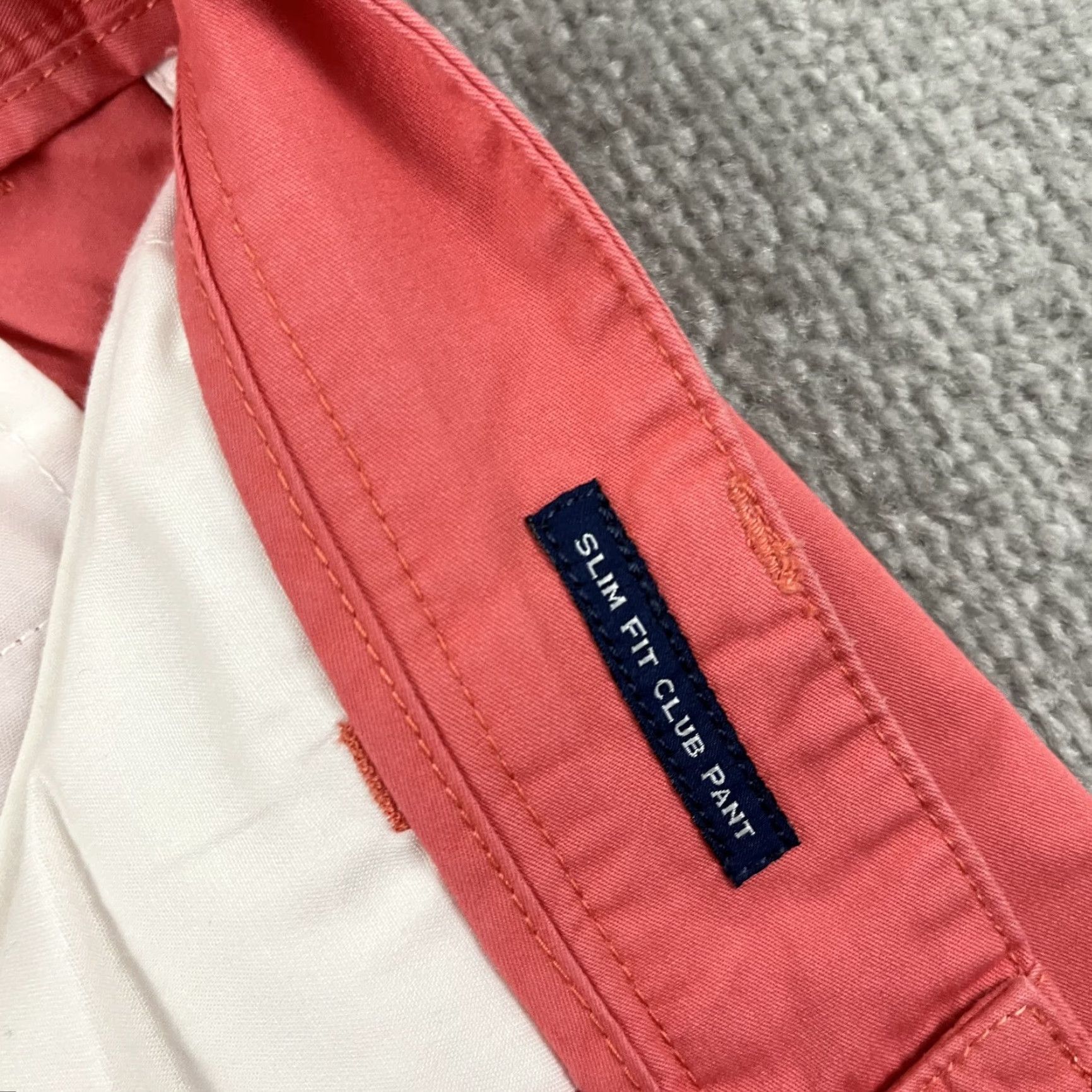 Vineyard Vines VINTAGE Vineyard Vines Men's Pants 32x30 Slim Fit Chino Casual Travel Preppy Pink Size US 32 / EU 48 - 7 Thumbnail