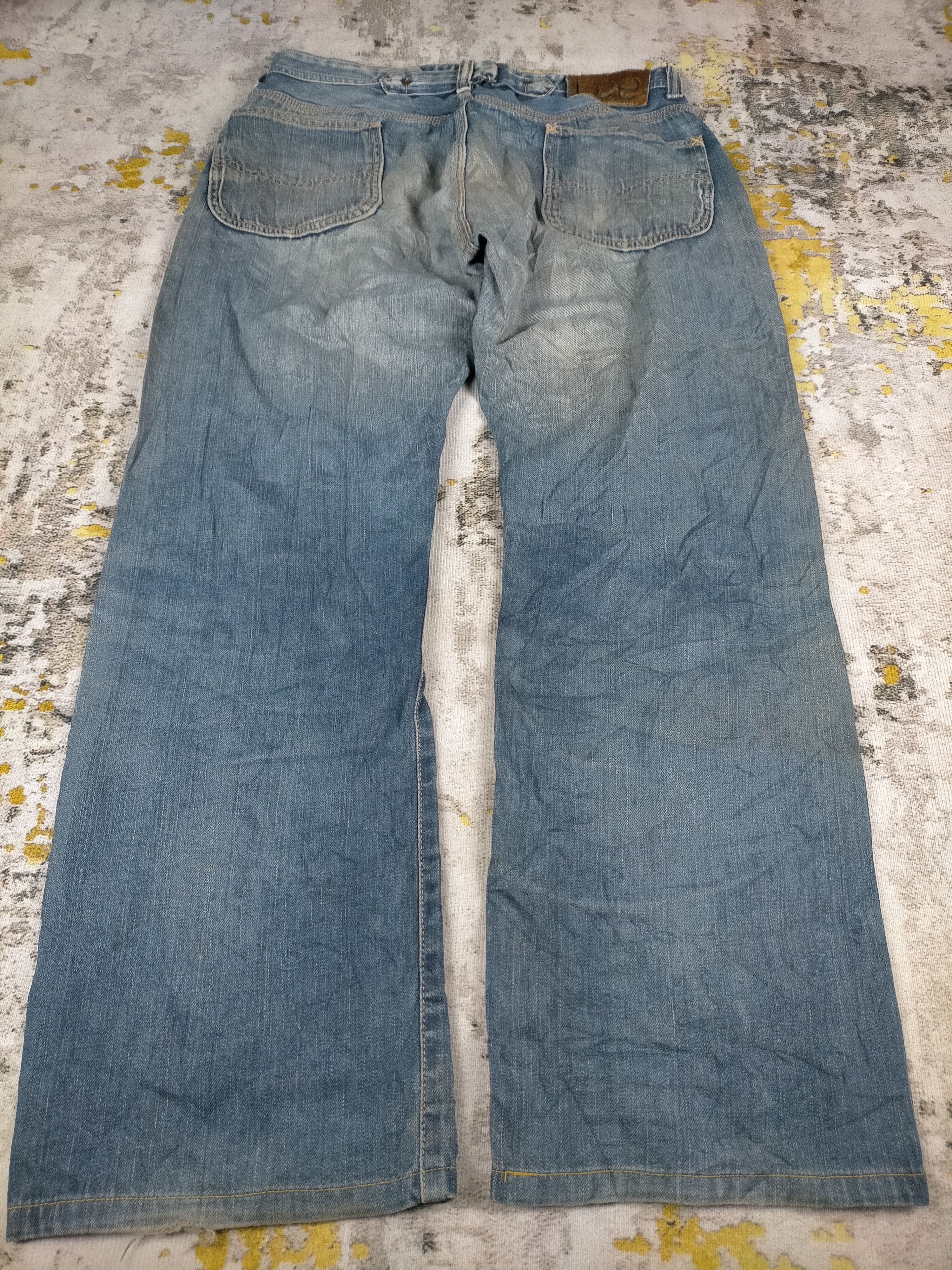 Lee 🔥 Vintage Lee Cowboy Selvedge Distressed Washed Jeans Size US 33 - 5 Thumbnail