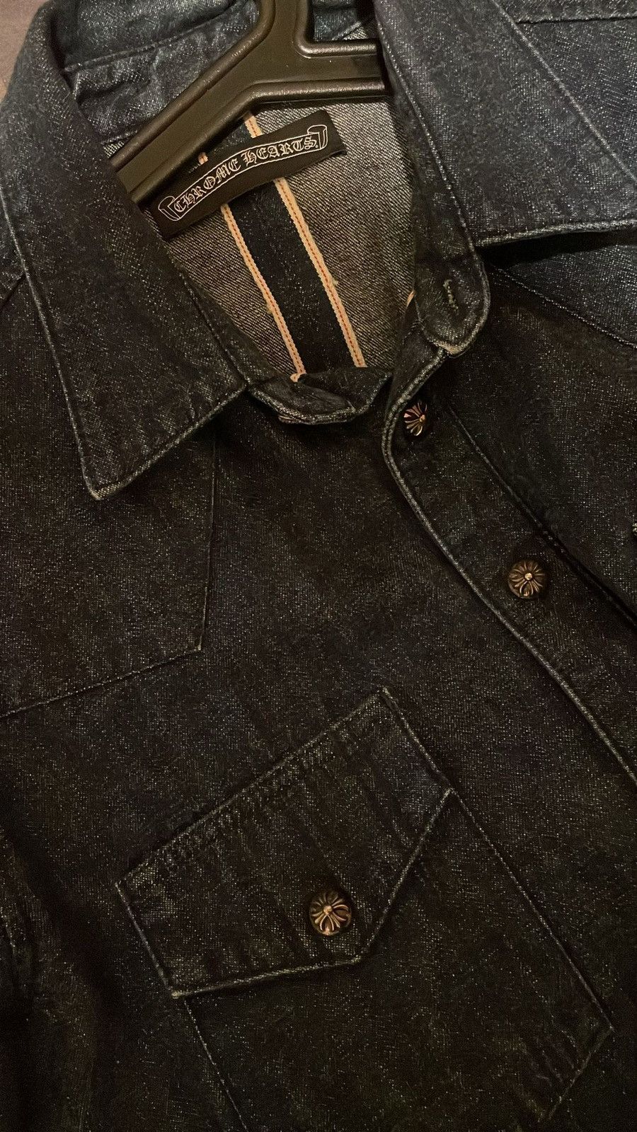 Chrome Hearts Chrome hearts leather cross patch silver button denim shirt Size US S / EU 44-46 / 1 - 6 Thumbnail