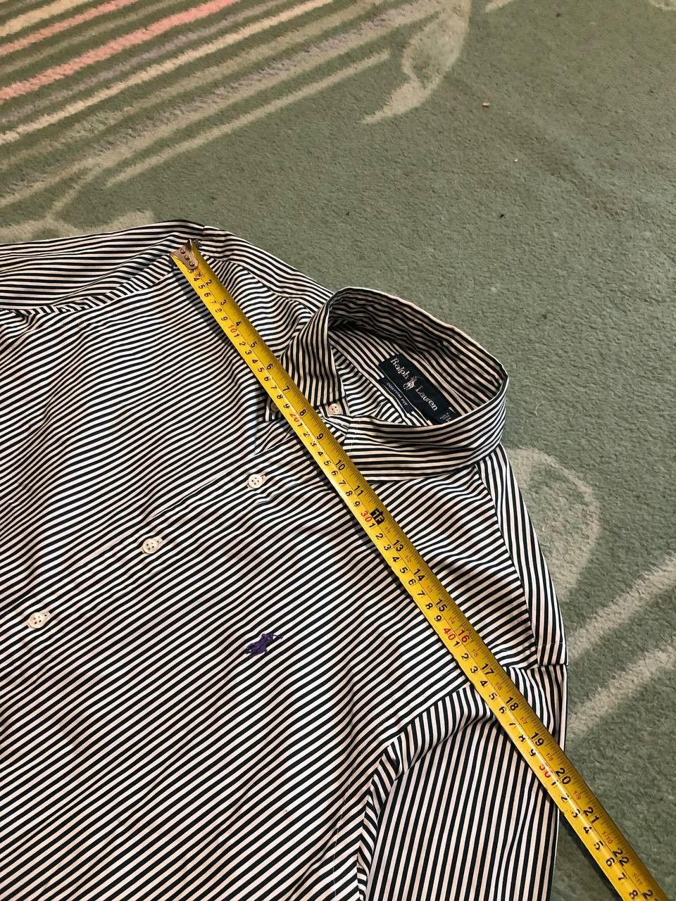 Ralph Lauren Vintage striped Shirt print Ralph Lauren Y2K custom fit Size US L / EU 52-54 / 3 - 8 Thumbnail
