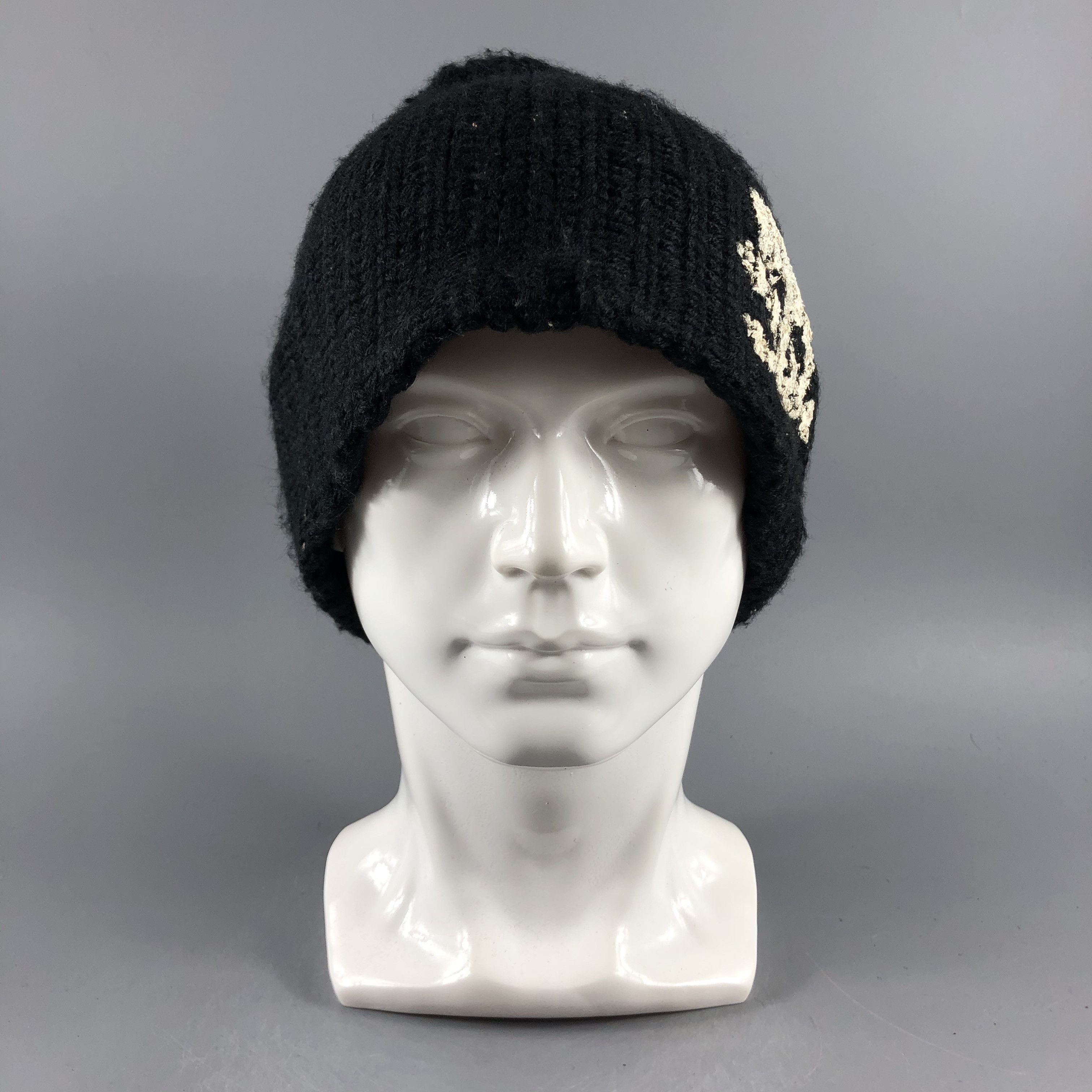 image of Skulls New York Hat Beanie Snow Hat Snow Cap -D596 in Black, Men's